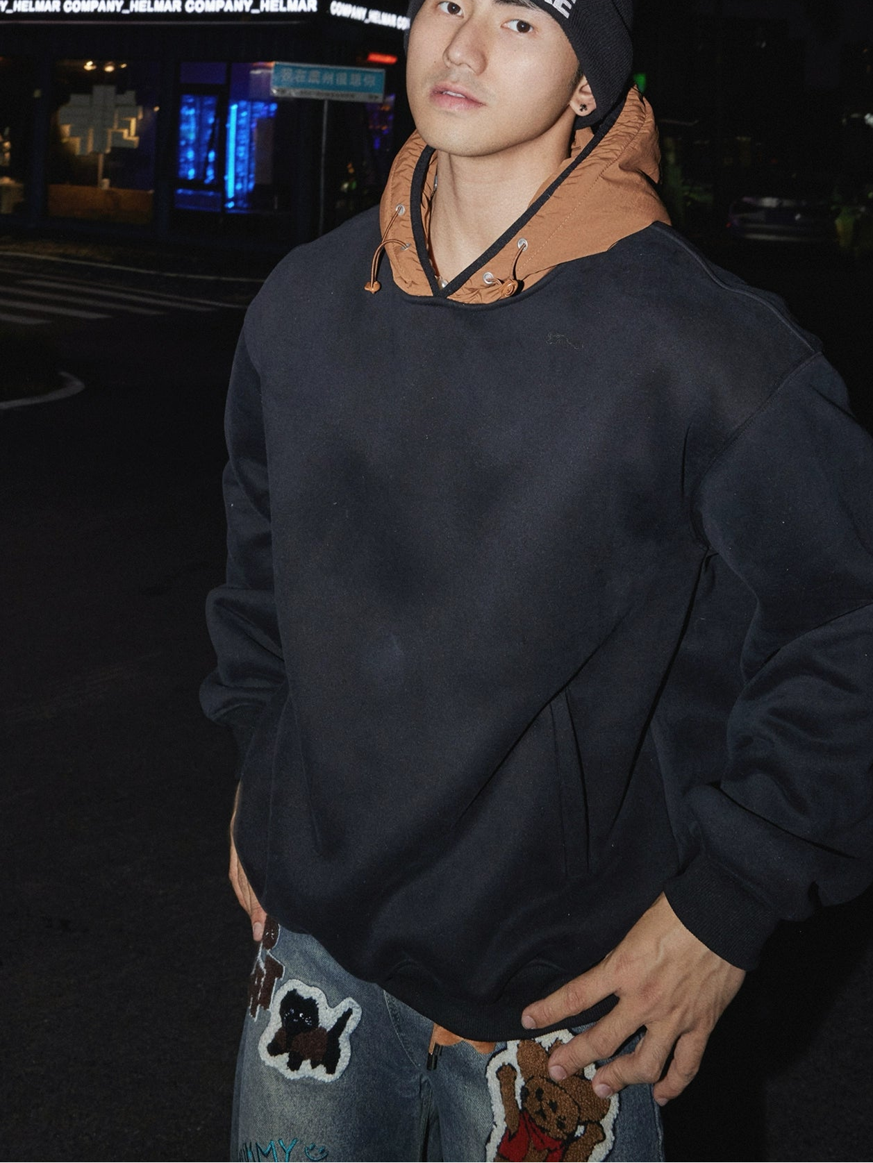 Heather Haze Layered Hoodie Sweatshirt