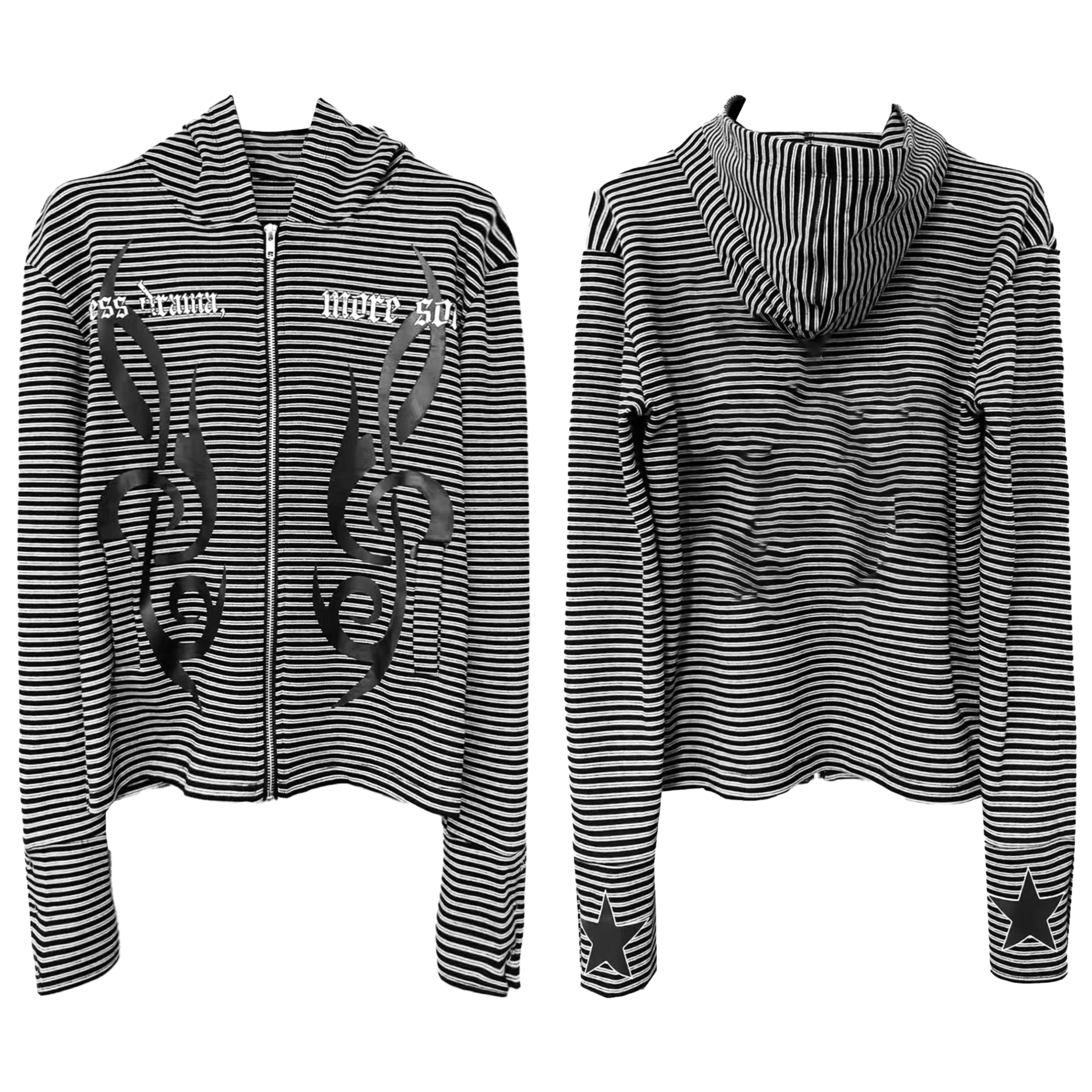 Treble Flame Stripe Star Hoodie
