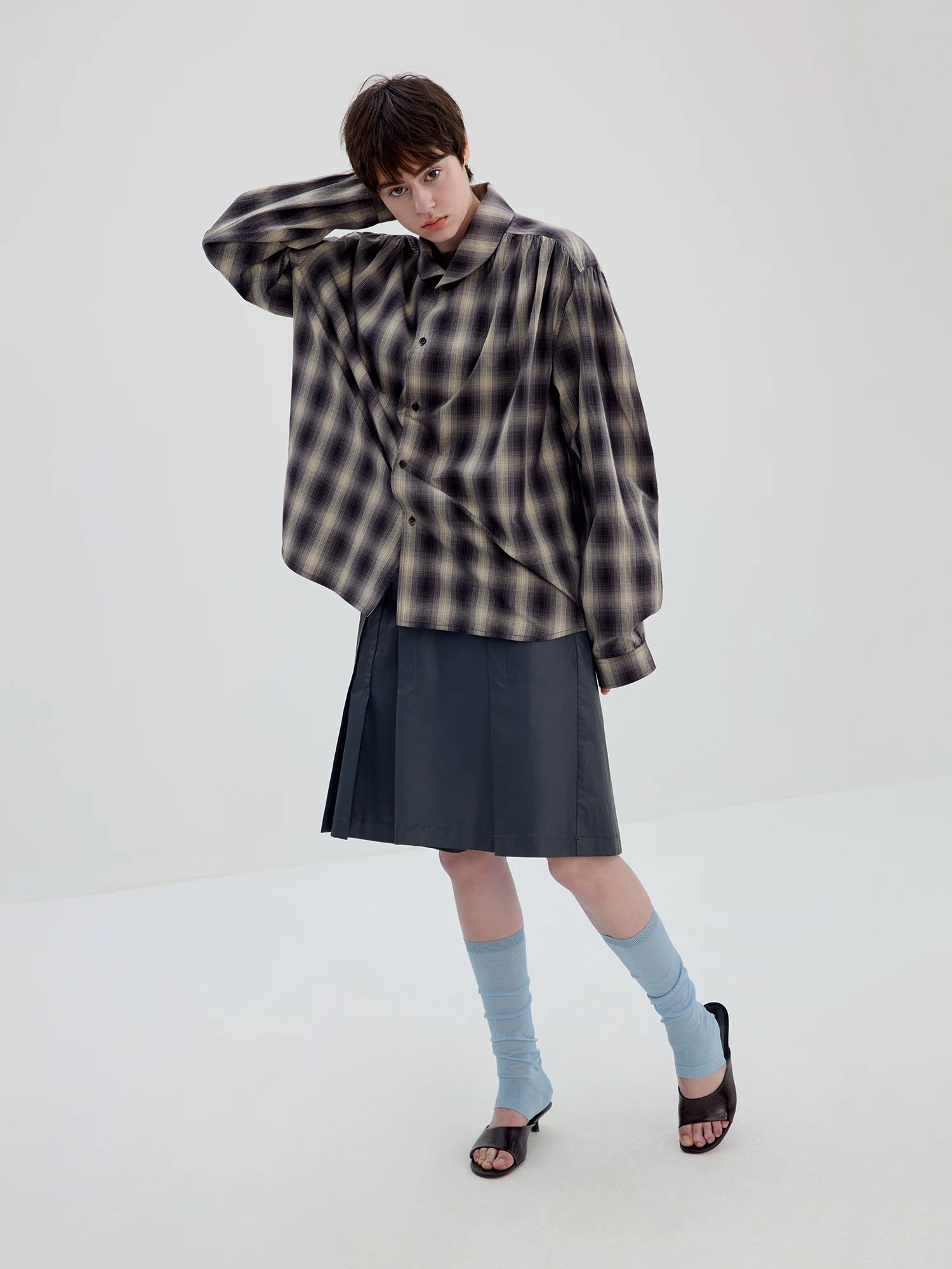 Wrap Pleat Tech Skirt