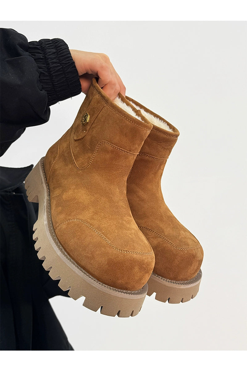 Chunky Suede Winter-Ready Boots