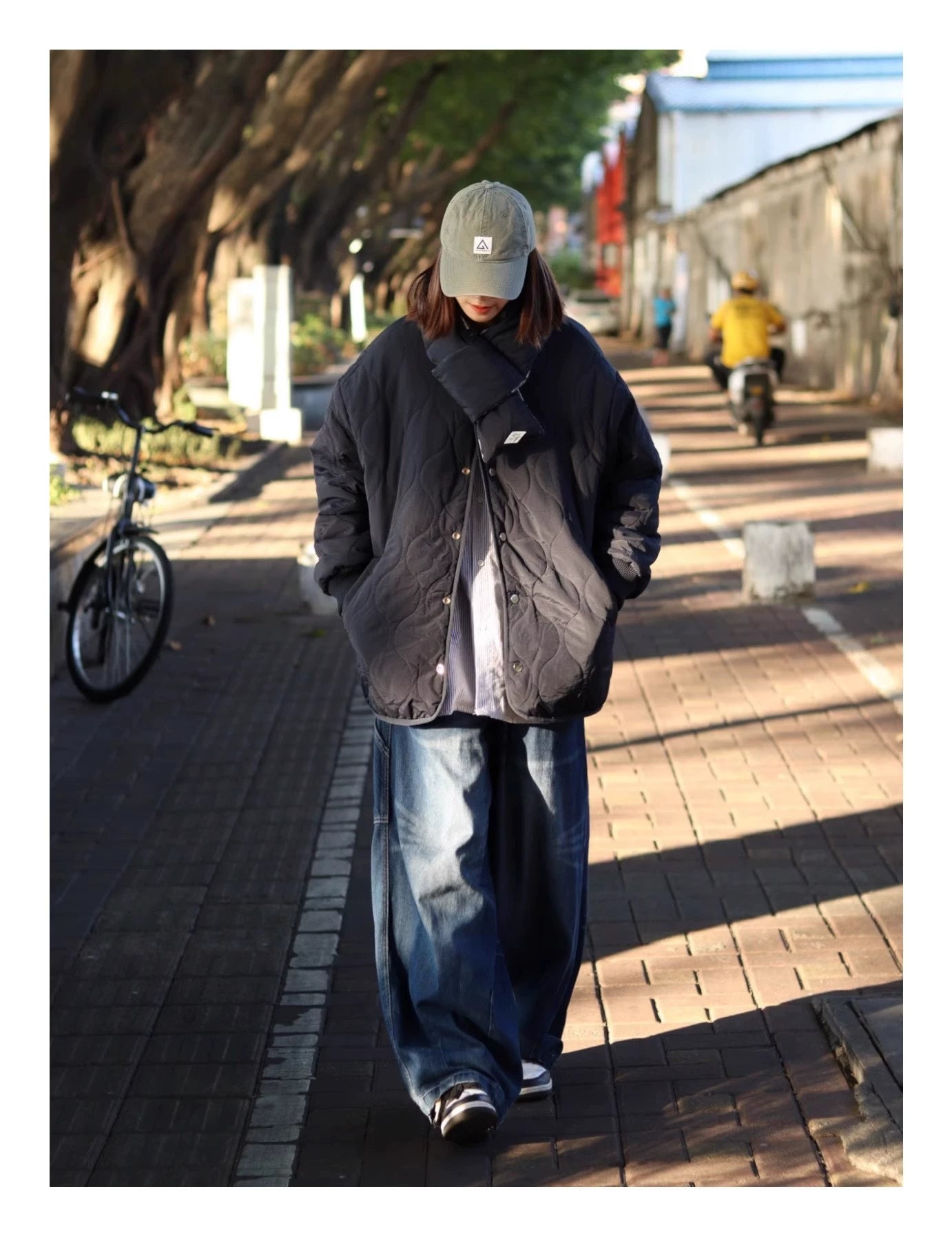 Reversible Navy Quilted Coat