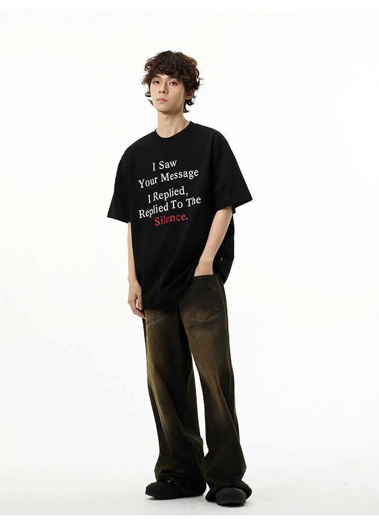 Silence Message Graphic T-Shirt