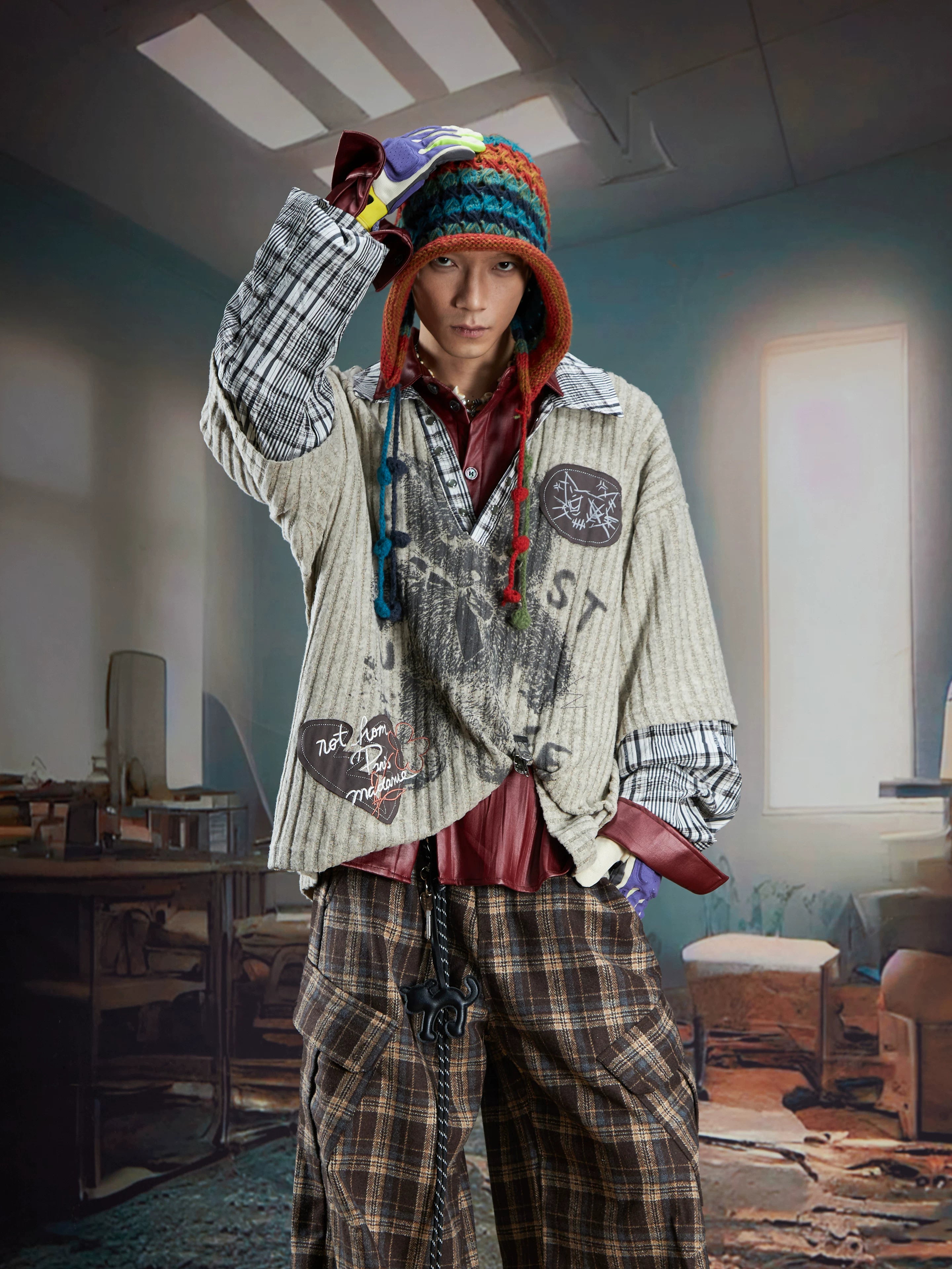 Harvest Patchwork Plaid Nomad Pullover