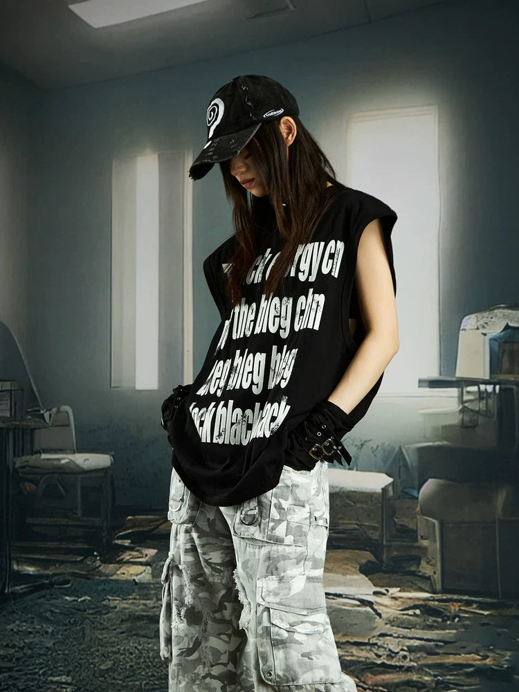 Black Energy Statement Muscle Tee