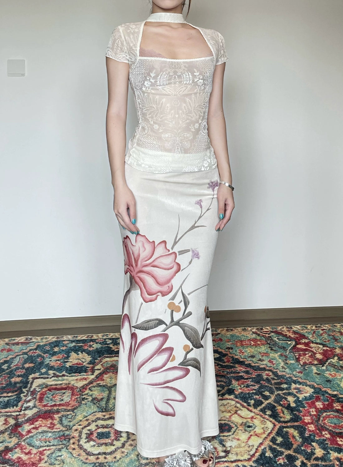 Lace Cheongsam Top