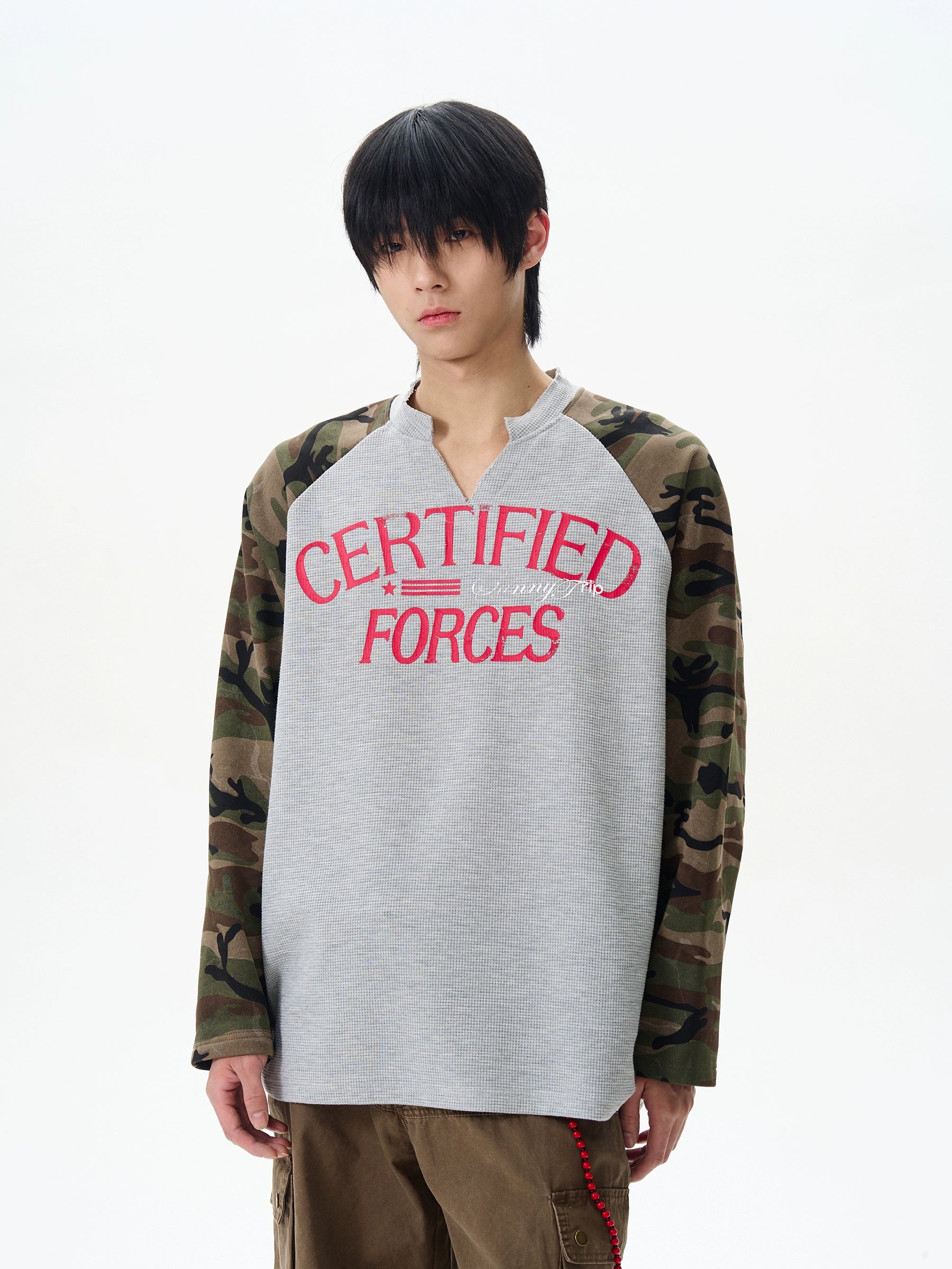 Camo Forces Varsity Henley