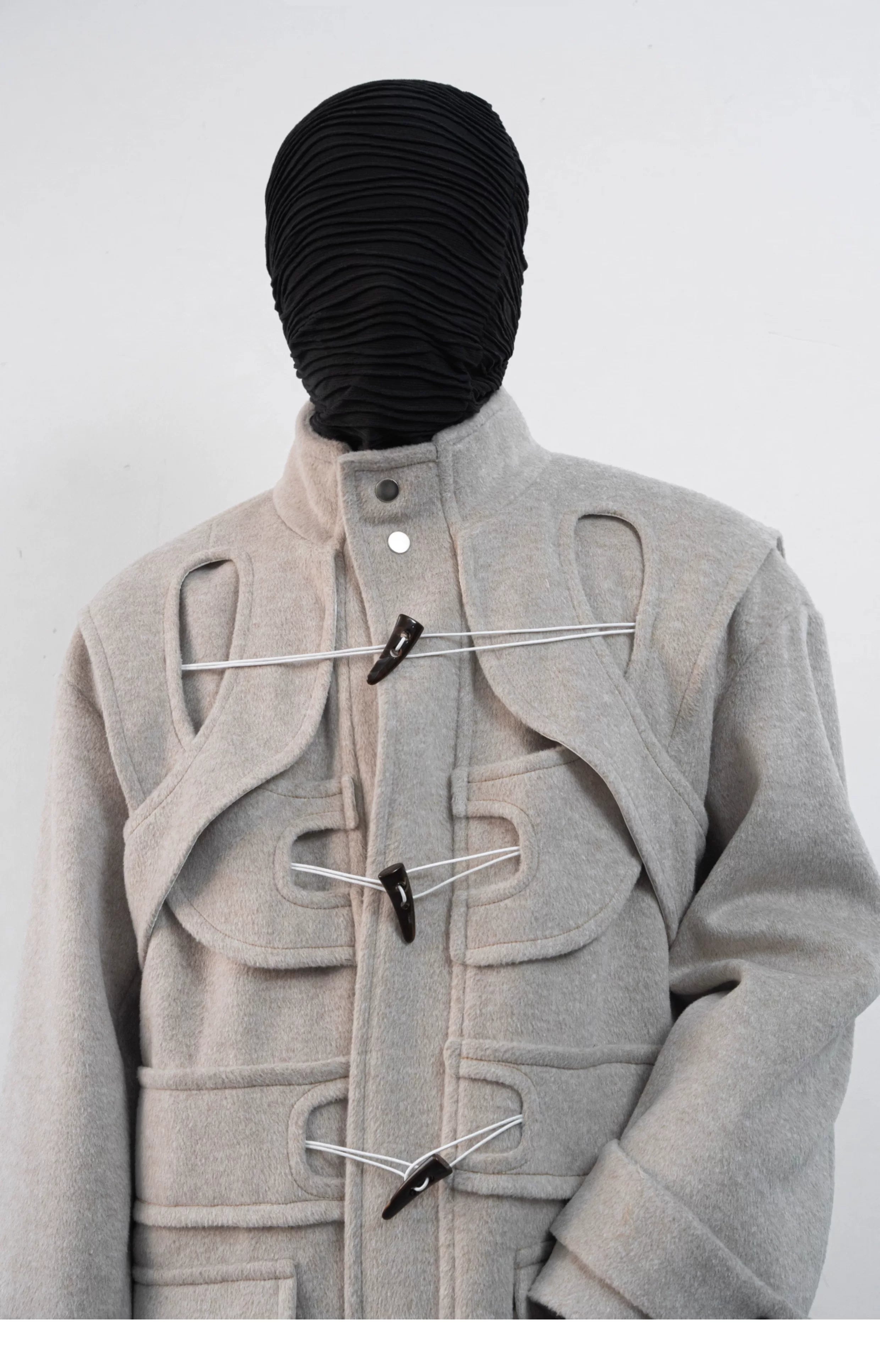 Iron Bastion Harnessed Wool Overcoat