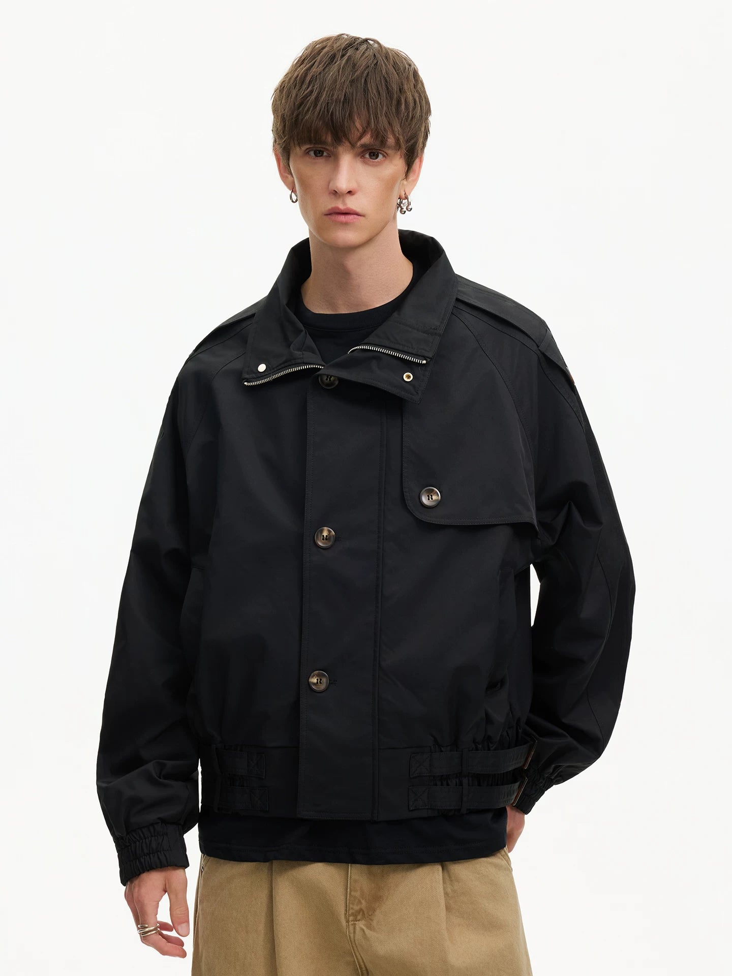 Cinch-Hem Windbreaker Jacket