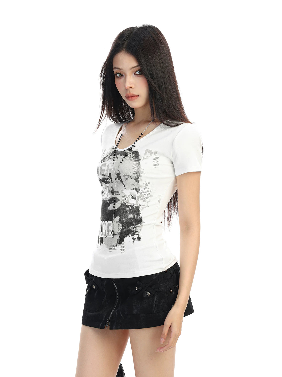 Rebel Muse Graphic V-Neck Tee