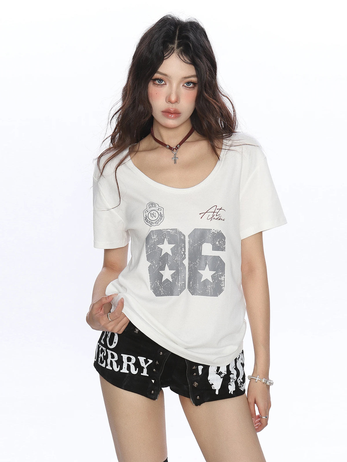 Varsity 86 Scoop Neck Graphic Tee