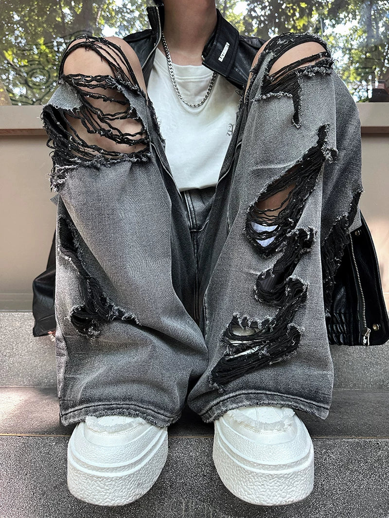 Ravaged Eclipse Shredflare Jeans
