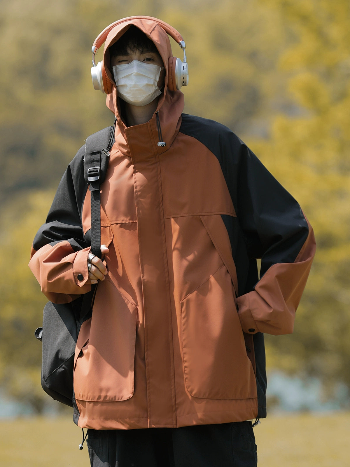 Colorblock Windproof Outdoor Jacket