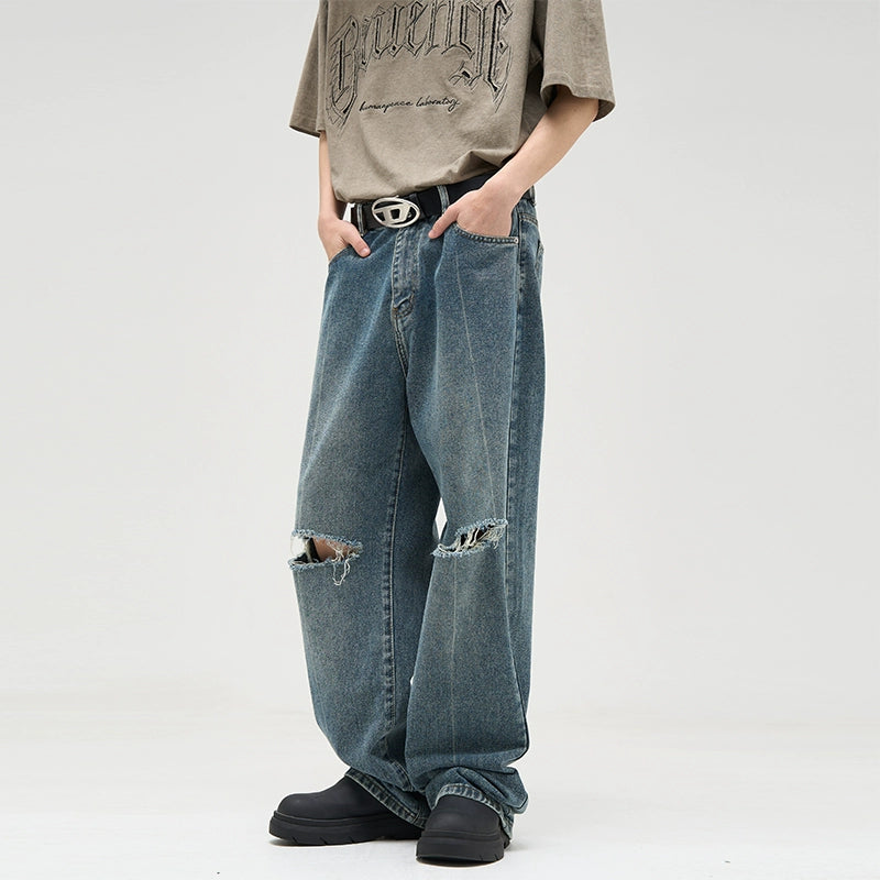 Vintage Subtle Fade Wide Leg Jeans