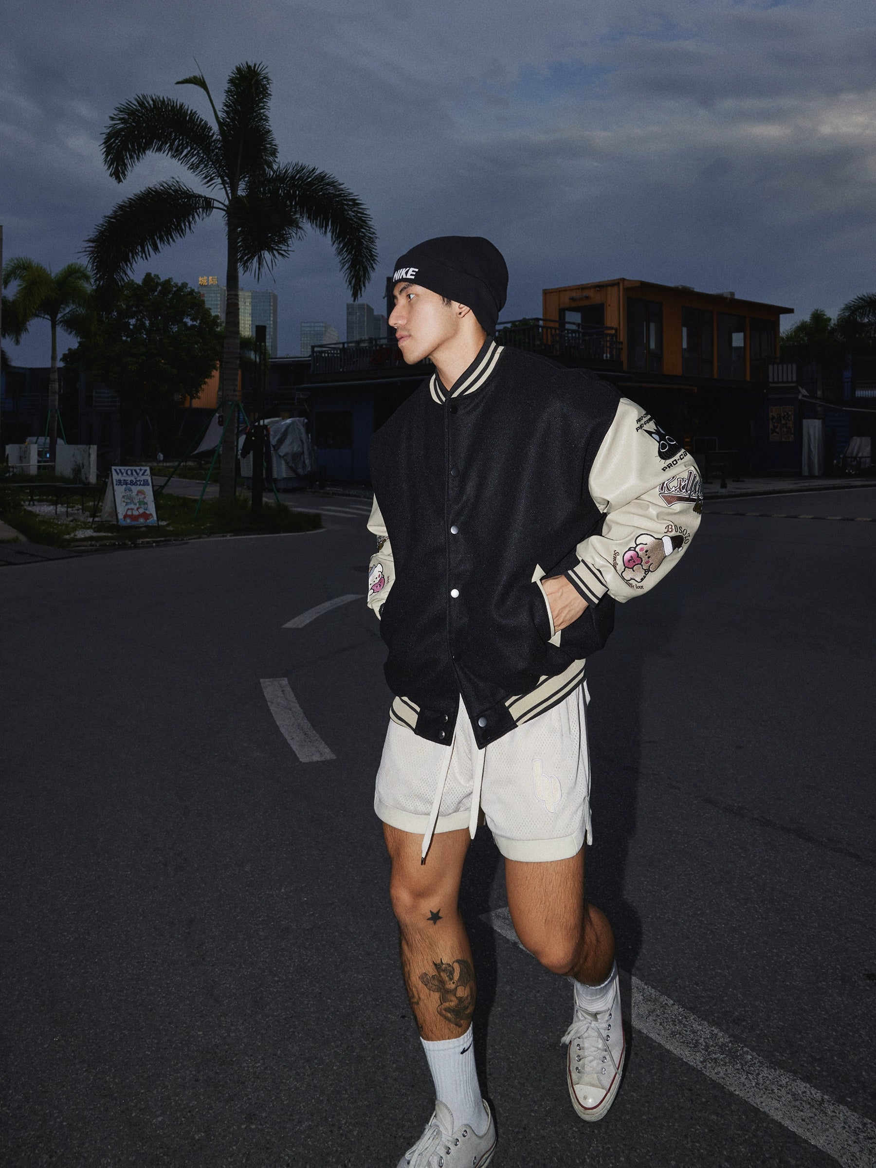 Pastel Dream Patch Varsity Jacket