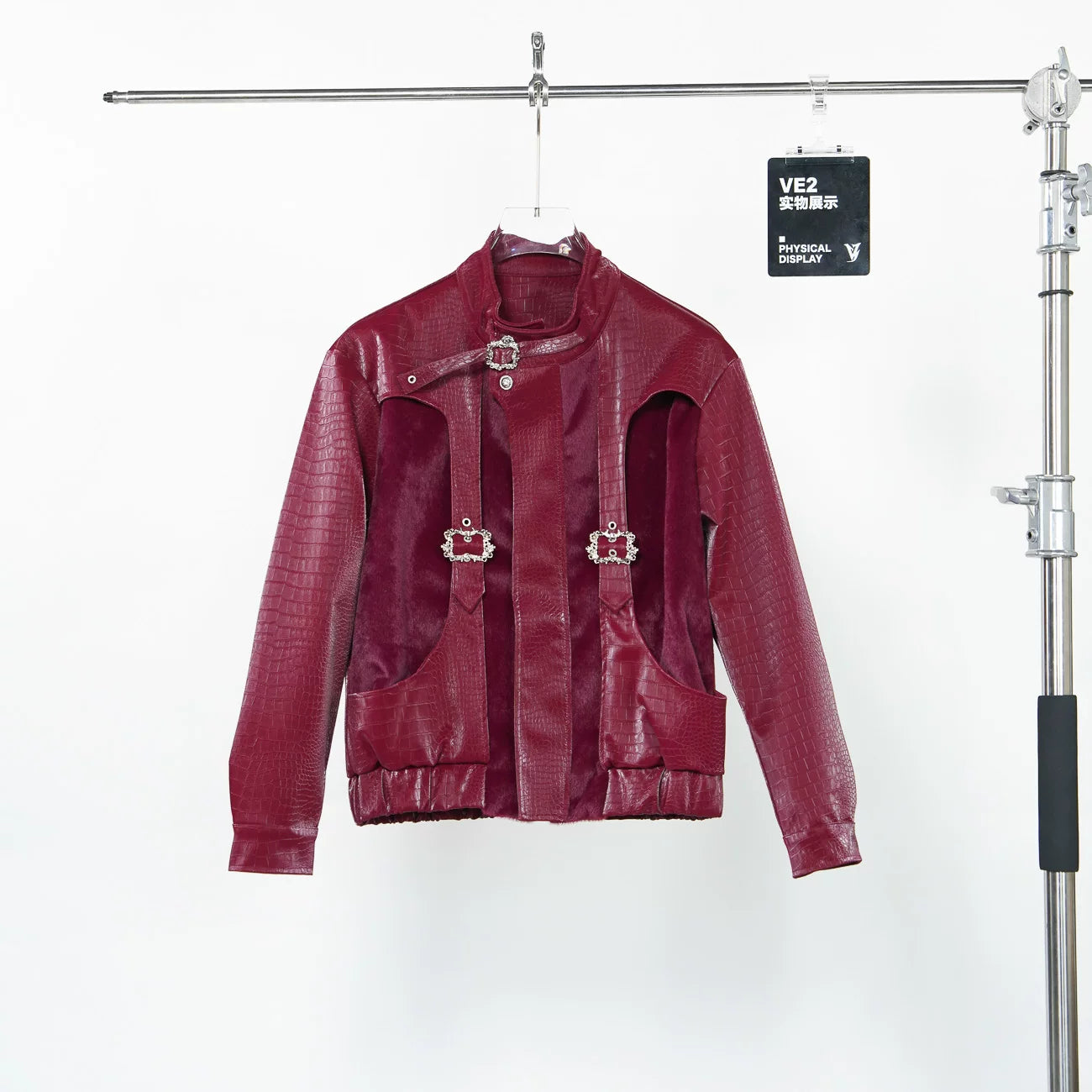 Crimson Reliquary Buckle-Harness Croc Jacket