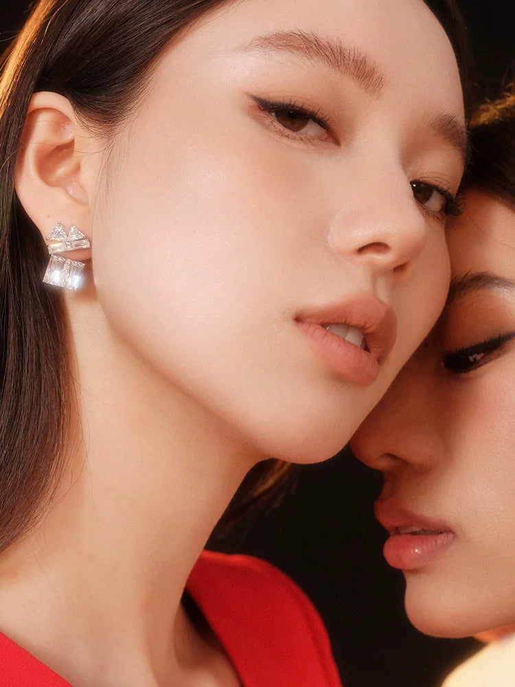 Sculpted Crystal Drop Earrings - view 5