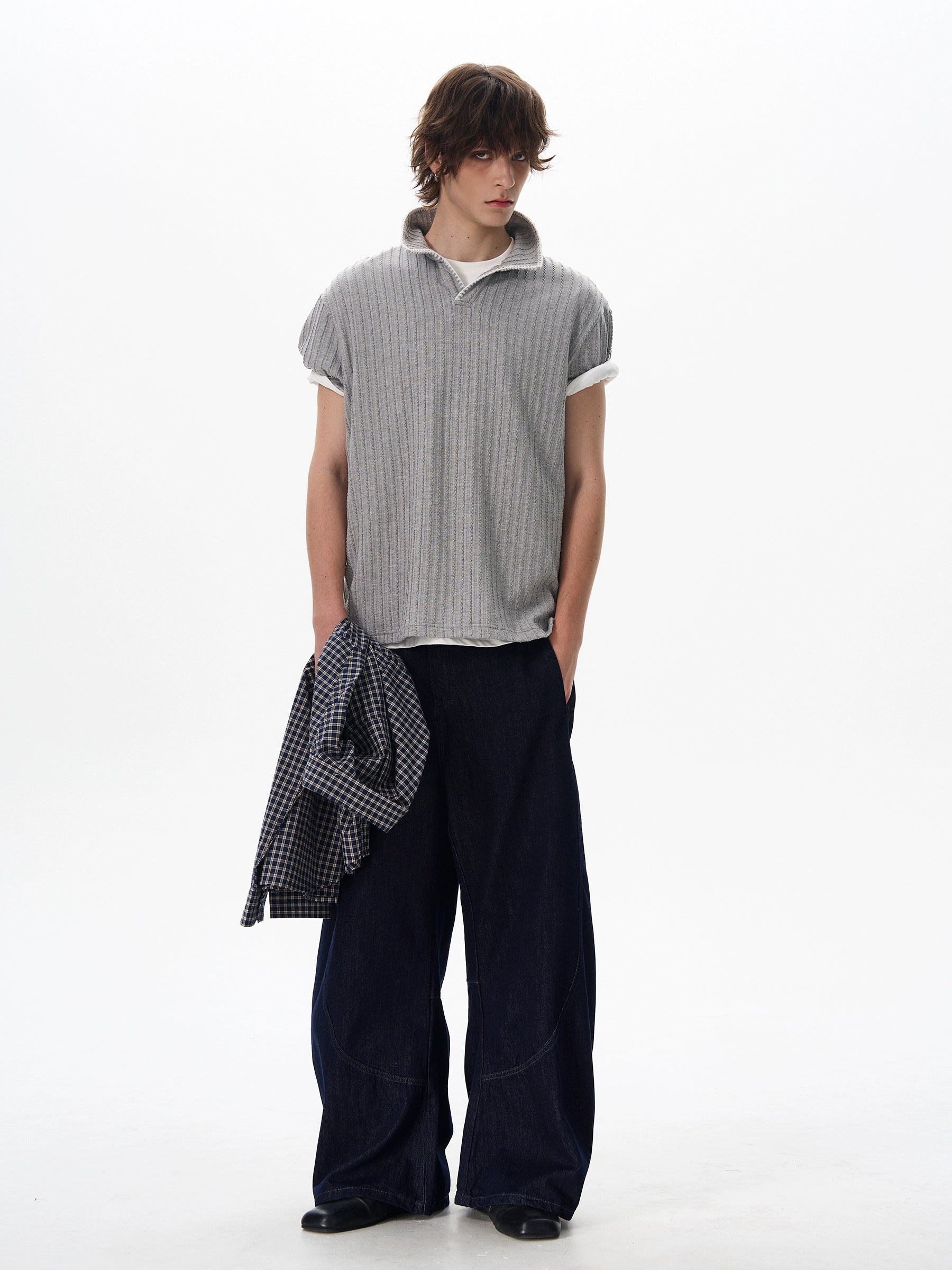 Urban Texture Knit Polo Shirt