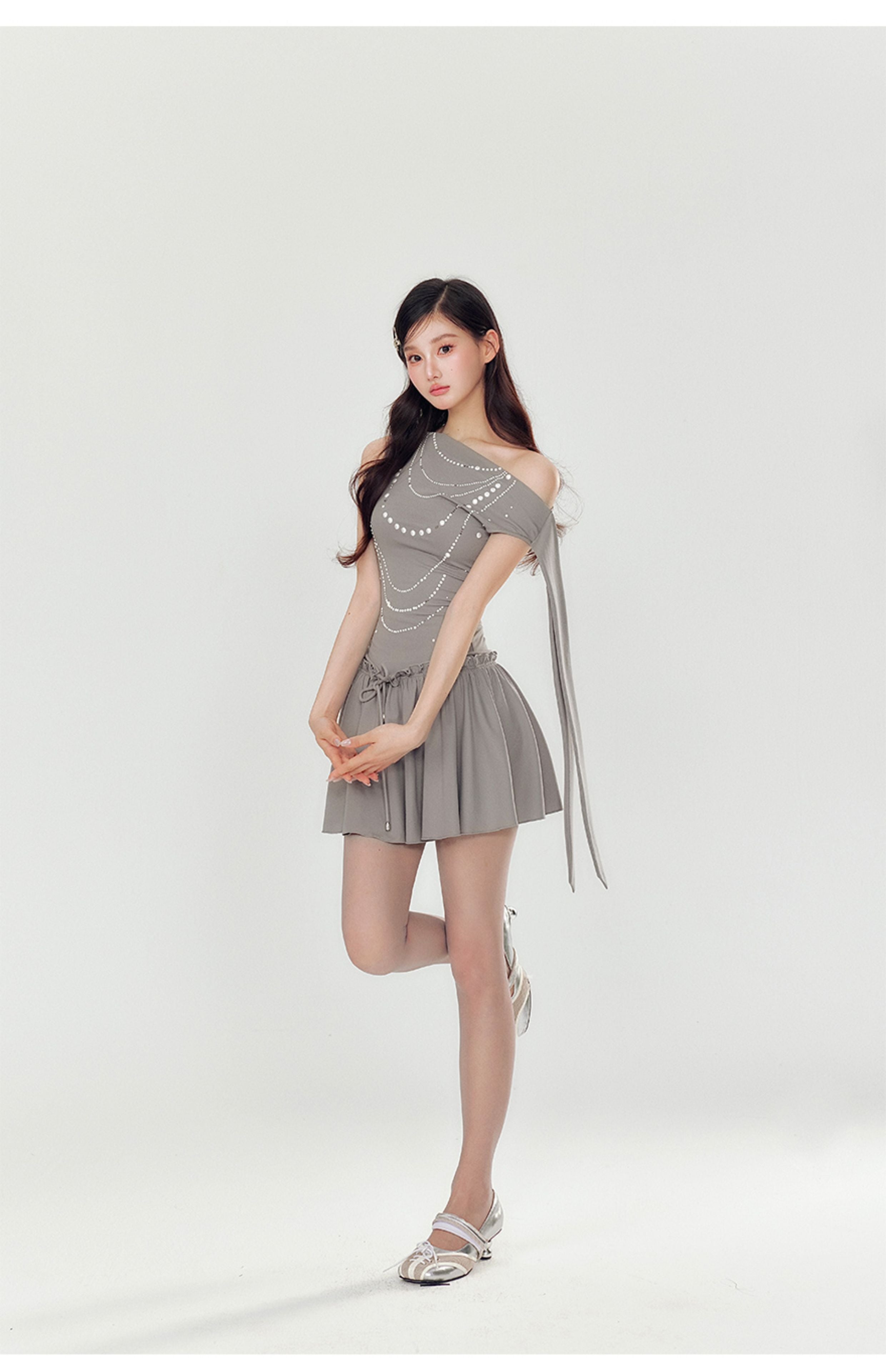Crystal Chain Mini Party Dress