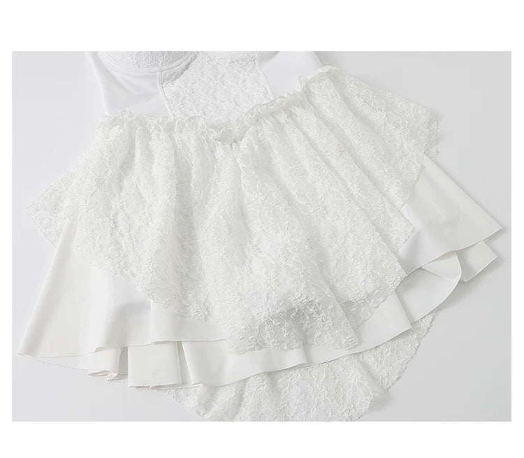 Moonlit Lace Corset Swim Dress