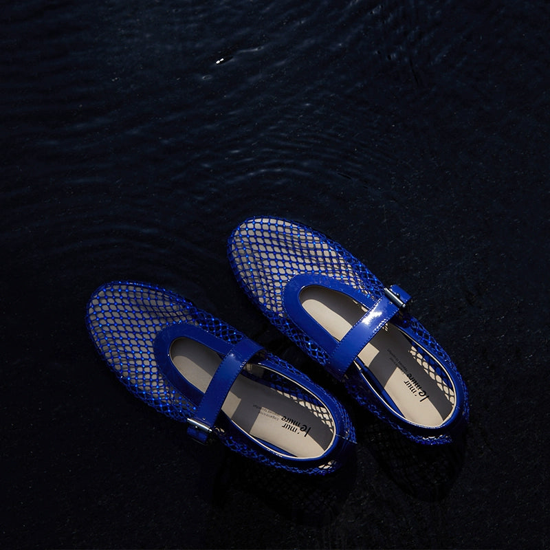 Mesh Mary Jane Ballet Flats