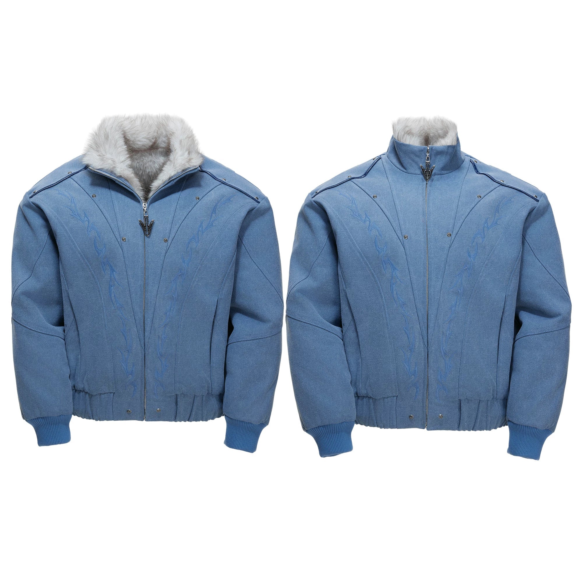 Frostline Crest Faux-Fur Bomber