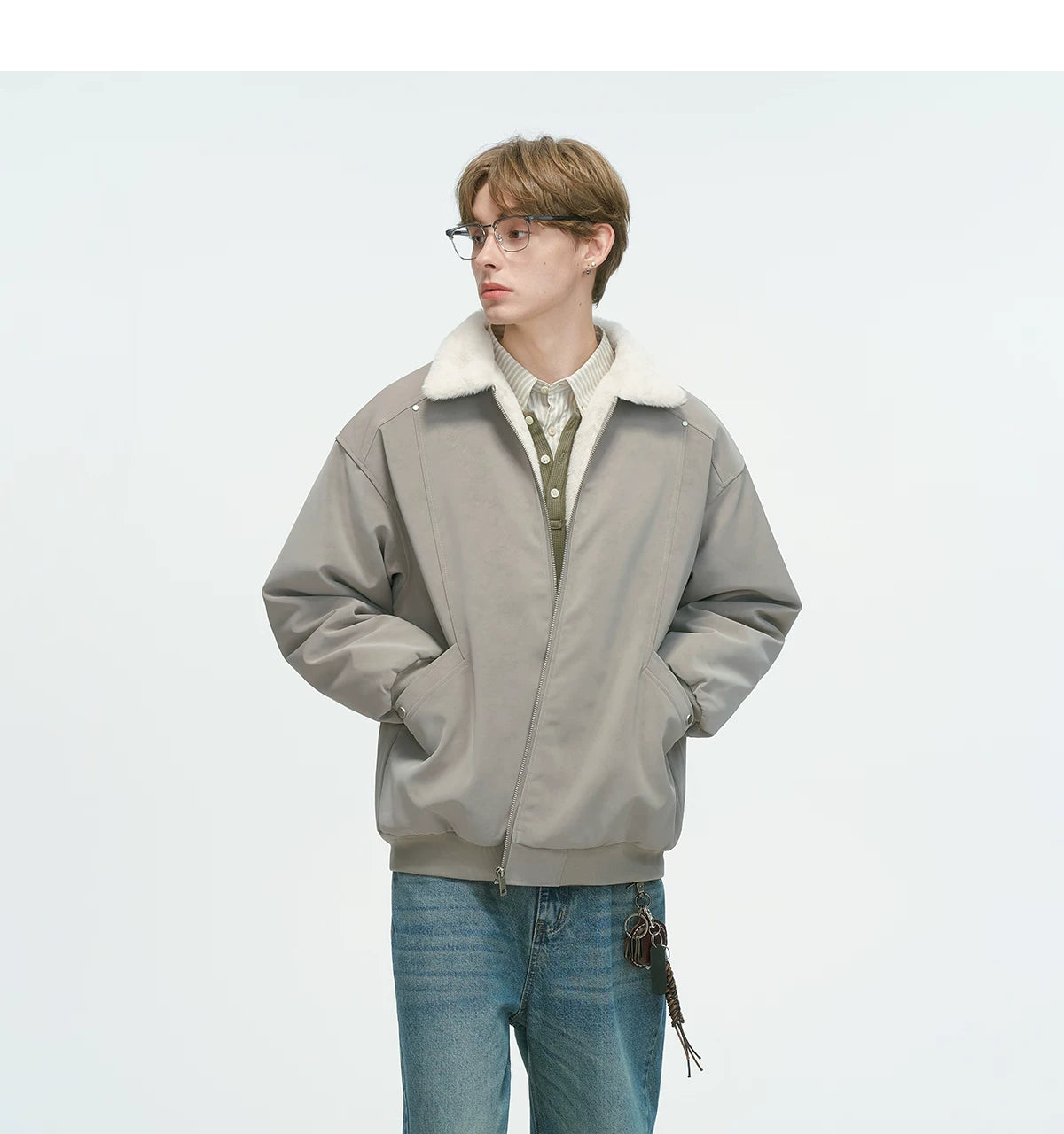 Shearling Transit Reversible Bomber
