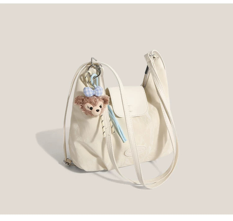 Milky Way Teddy Charm Hobo Tote