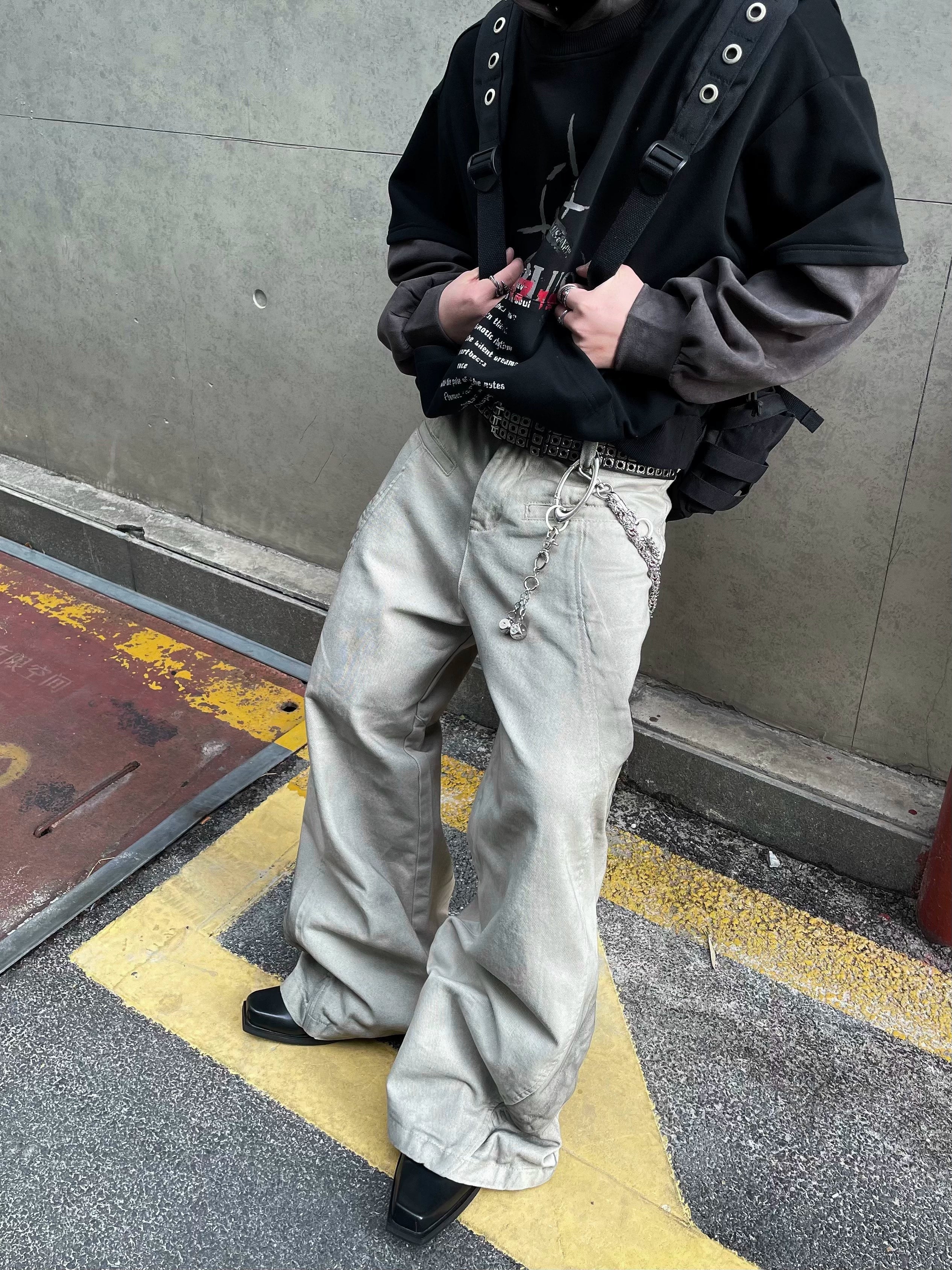 Faded Sage Wide Leg Jeans