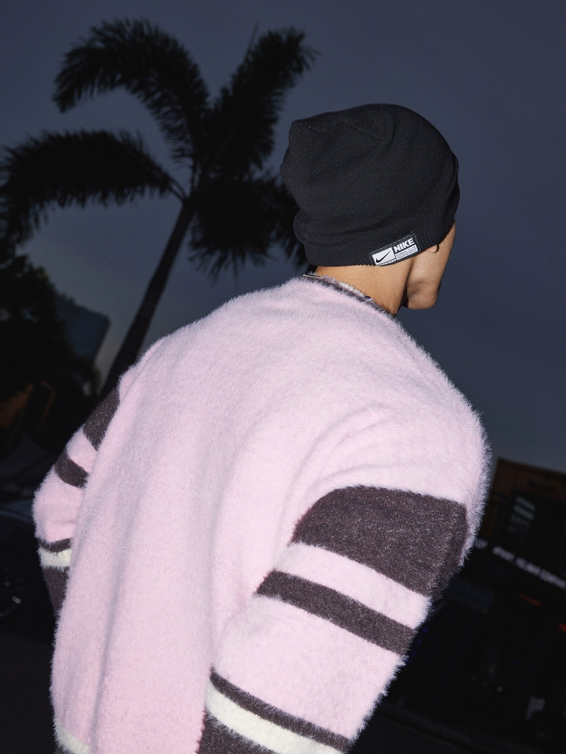 Fuzzy Varsity Number 8 Sweater