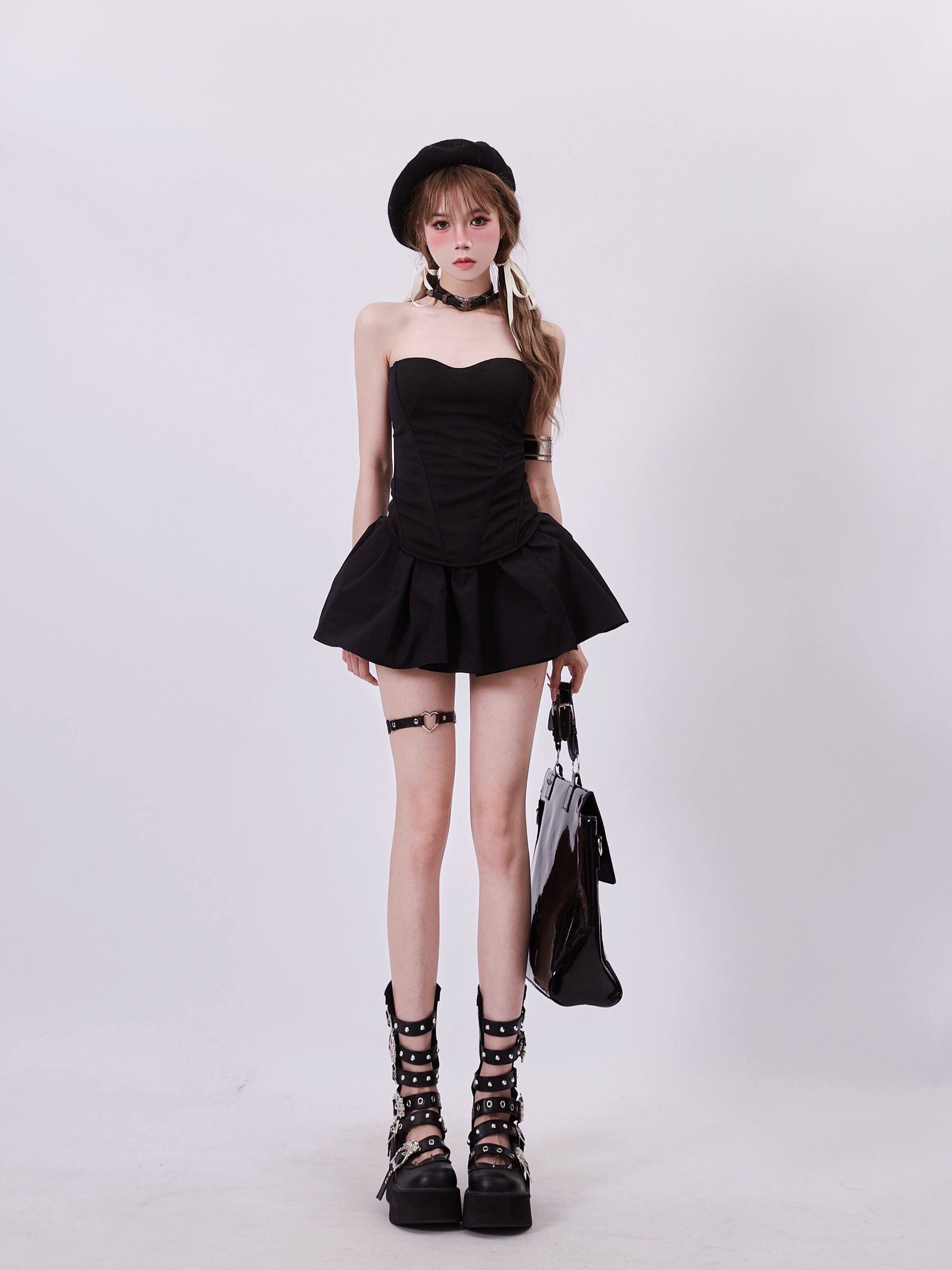 Gothic Pleated Mini Skirt