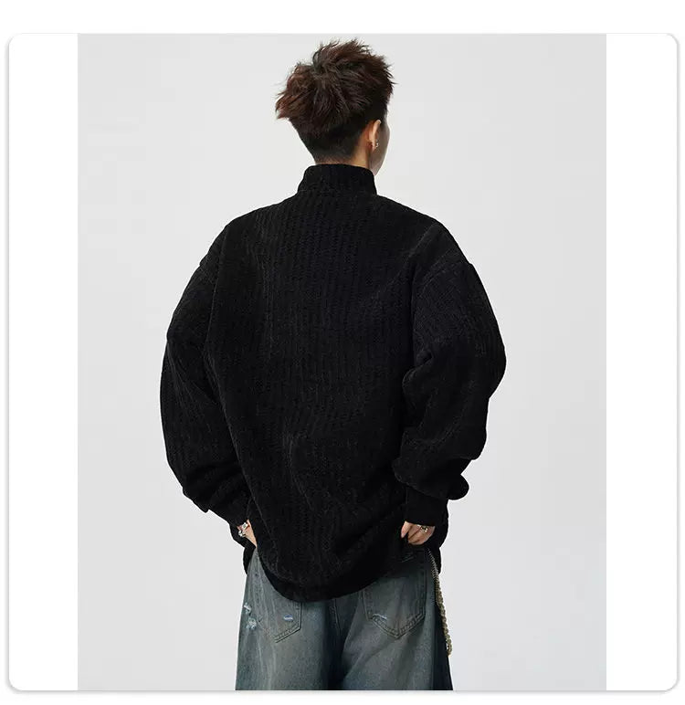Pixel Weave Half-Zip Pullover