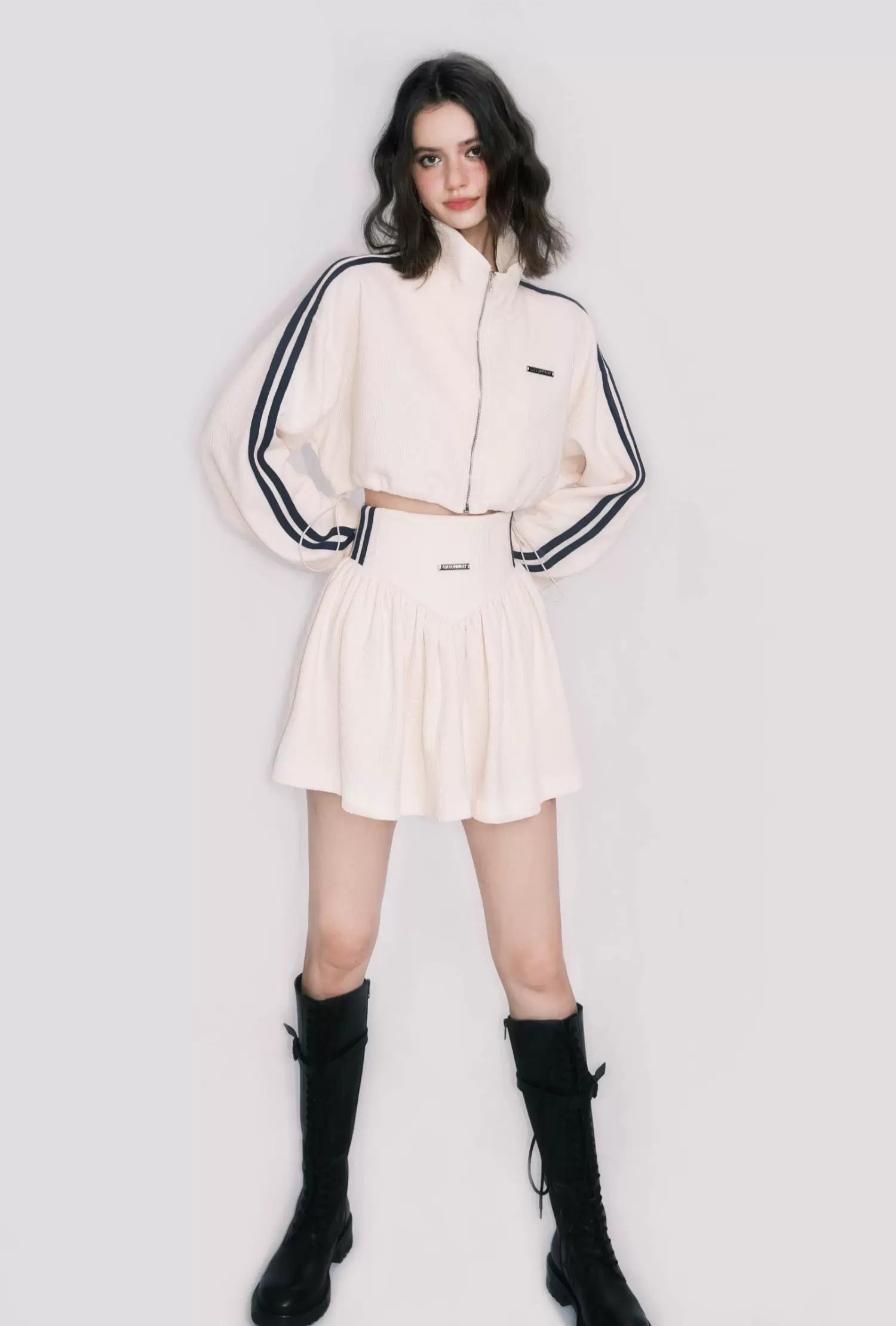 Courtside Meringue Zip Jacket