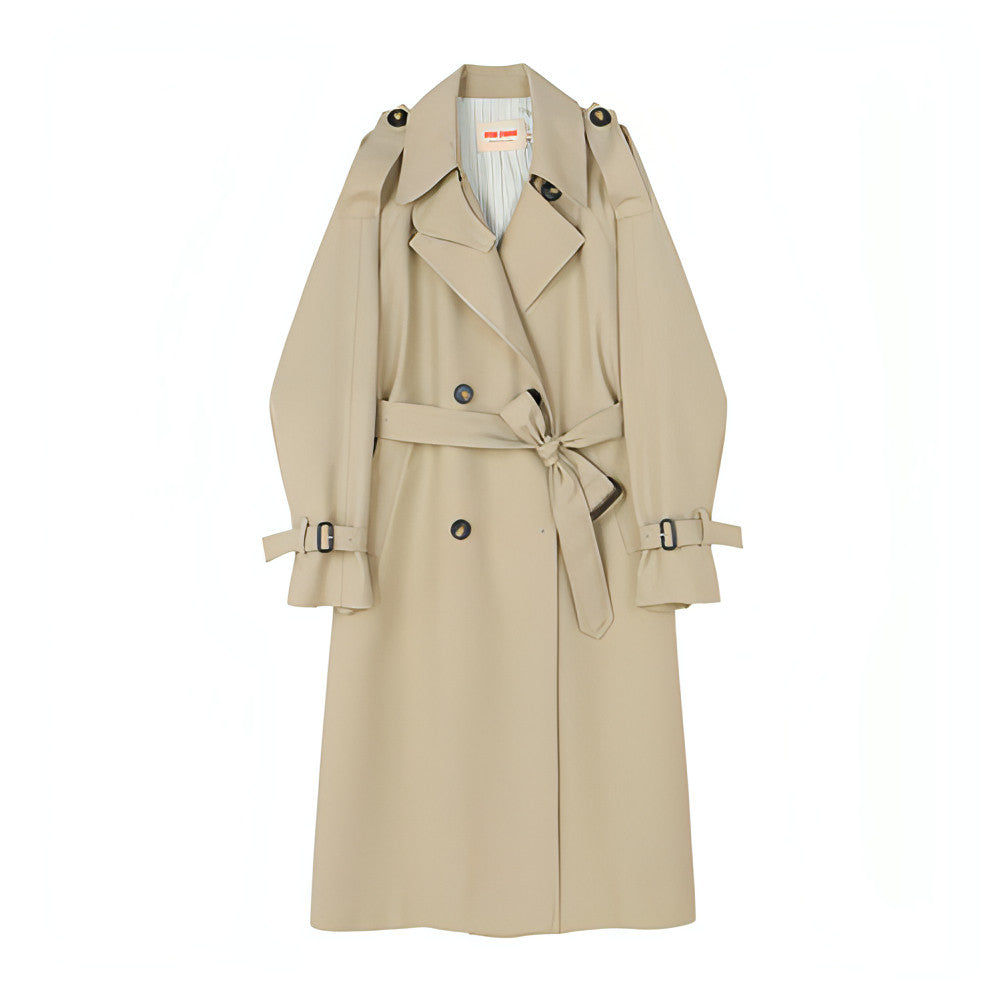 Mid-Length British Style Trench Coat - chiclara