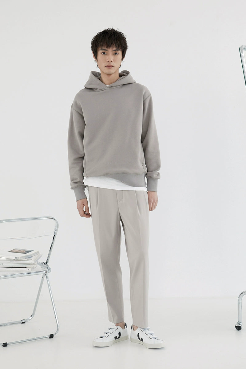 Pantalones de vestir de confort de doble plato
