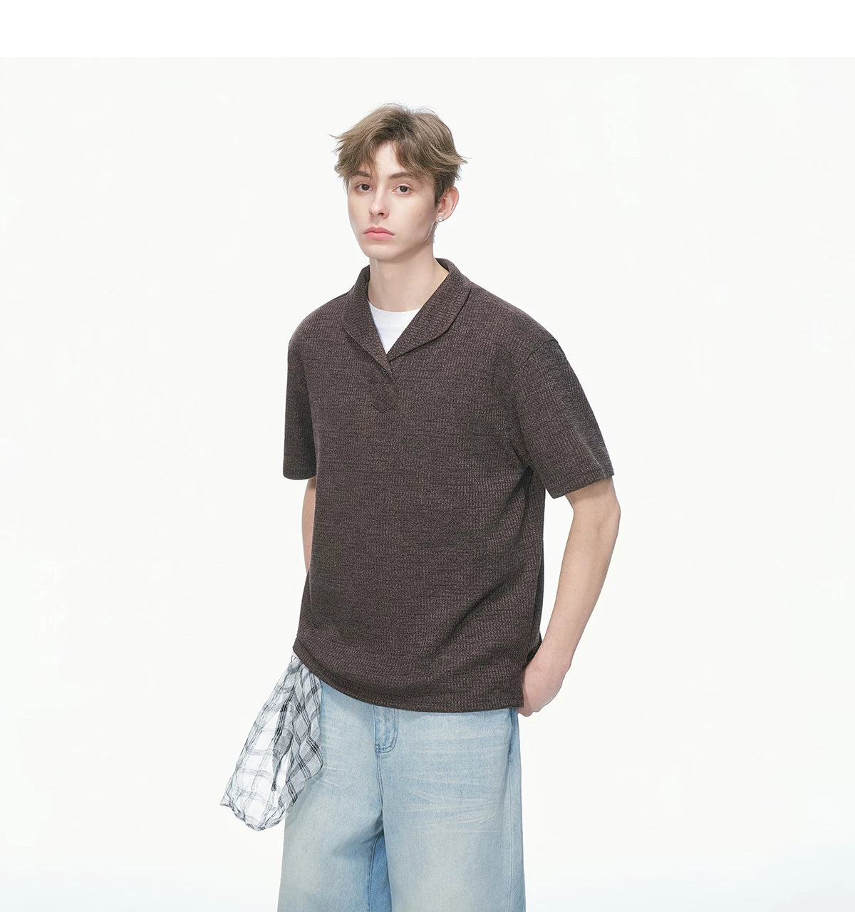 Textured Lounge Knit Polo Shirt