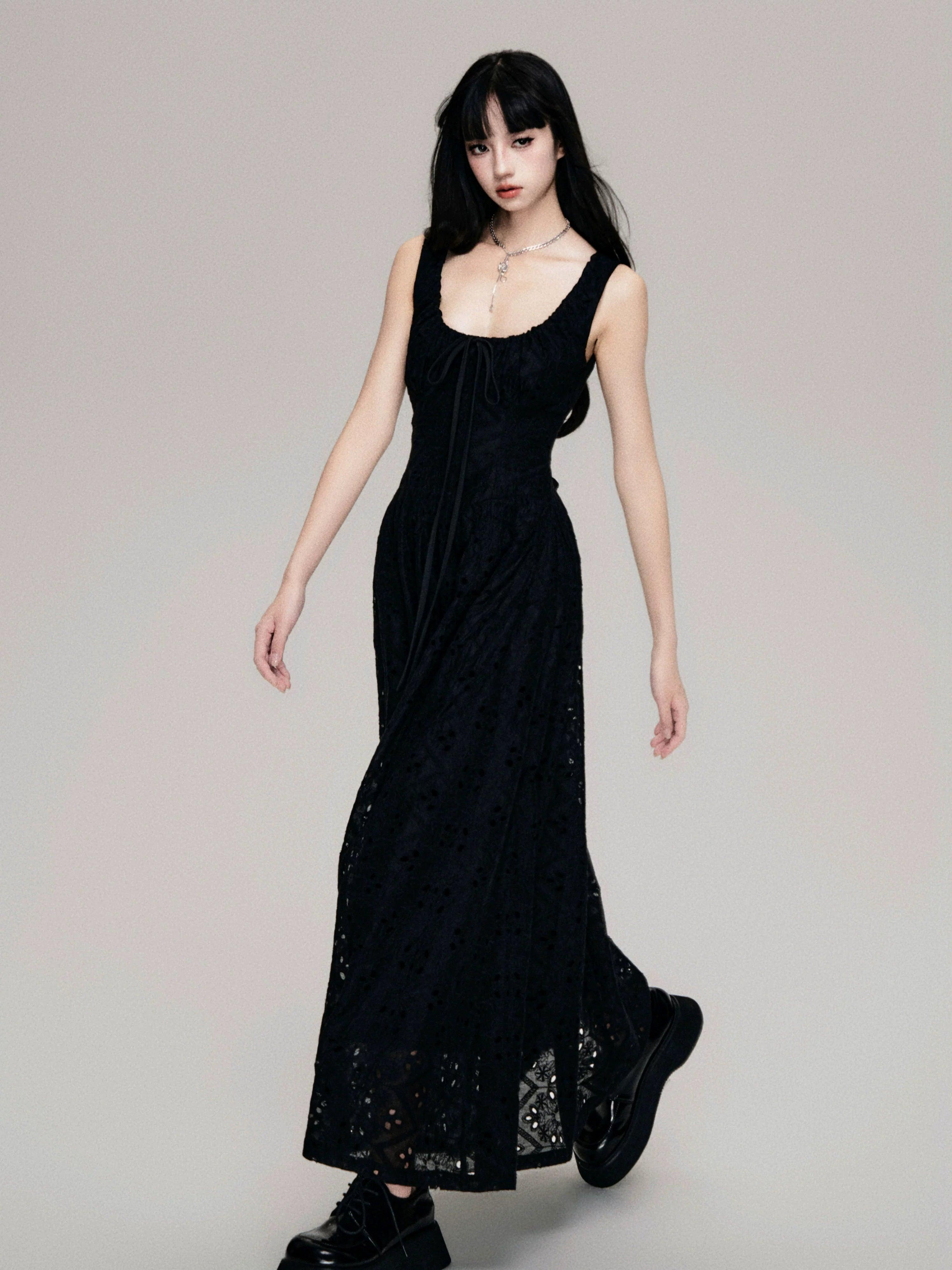 Luluswings Lace Enchantment Maxi Kleid - Frauen romantische Spitzenkleid in voller Länge in voller Länge