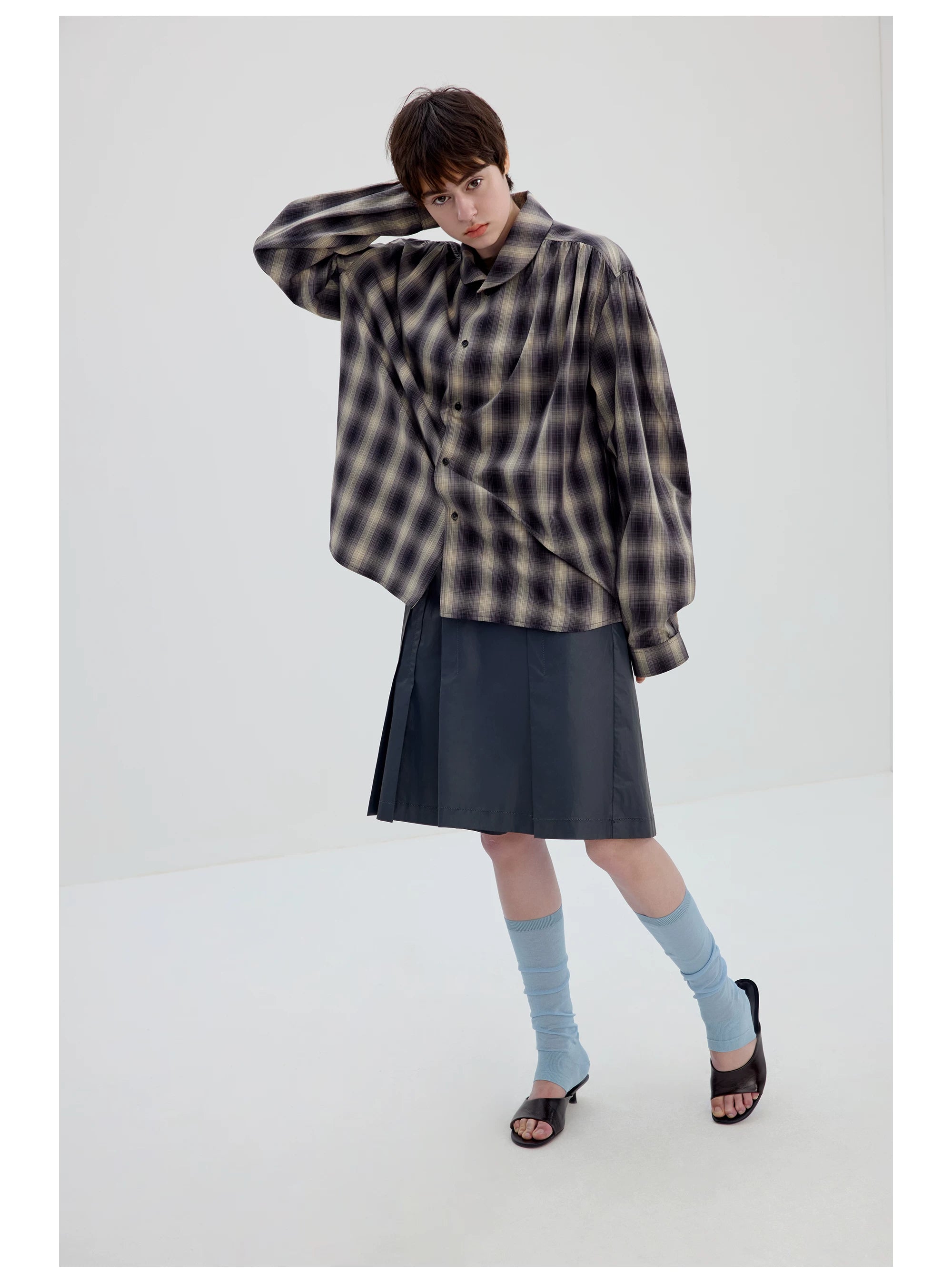 Wrap Pleat Tech Skirt