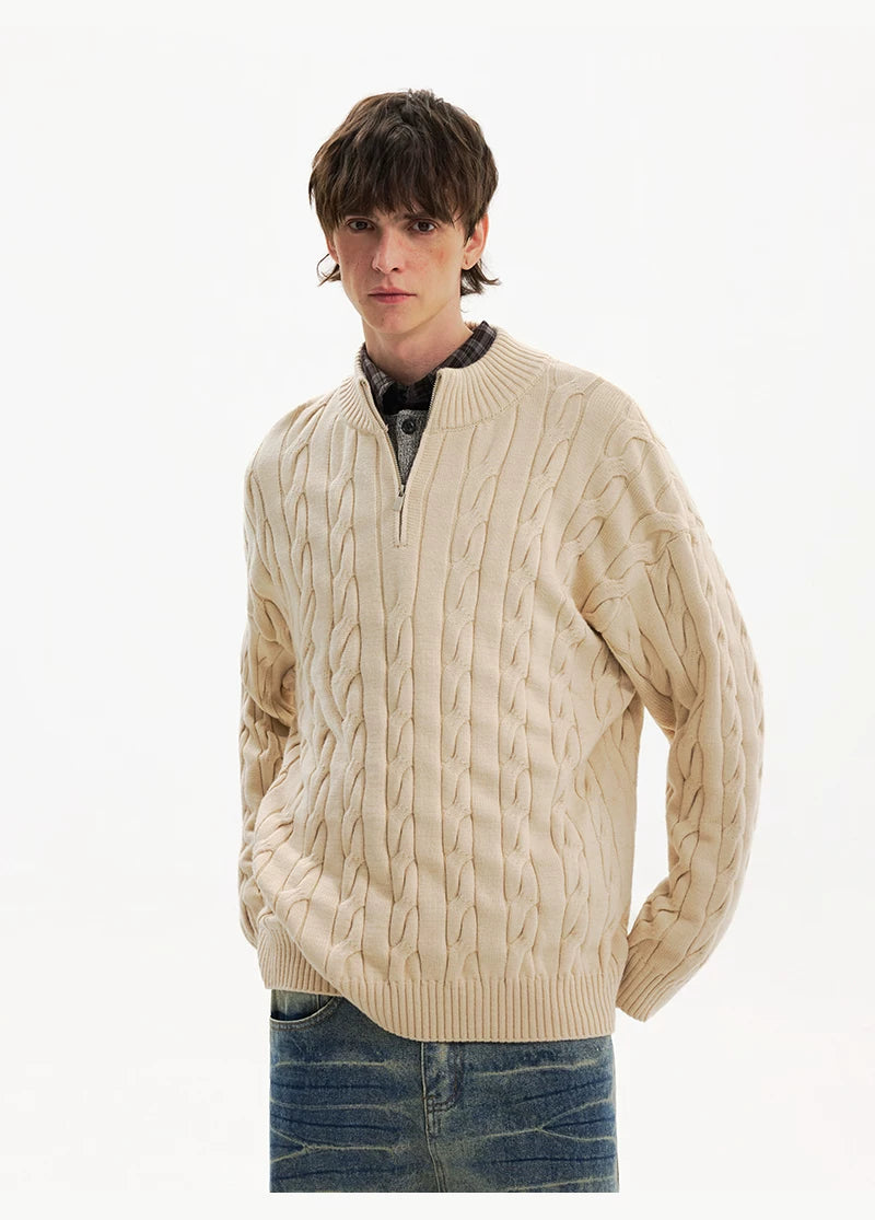 Stonebraid Half-Zip Knit