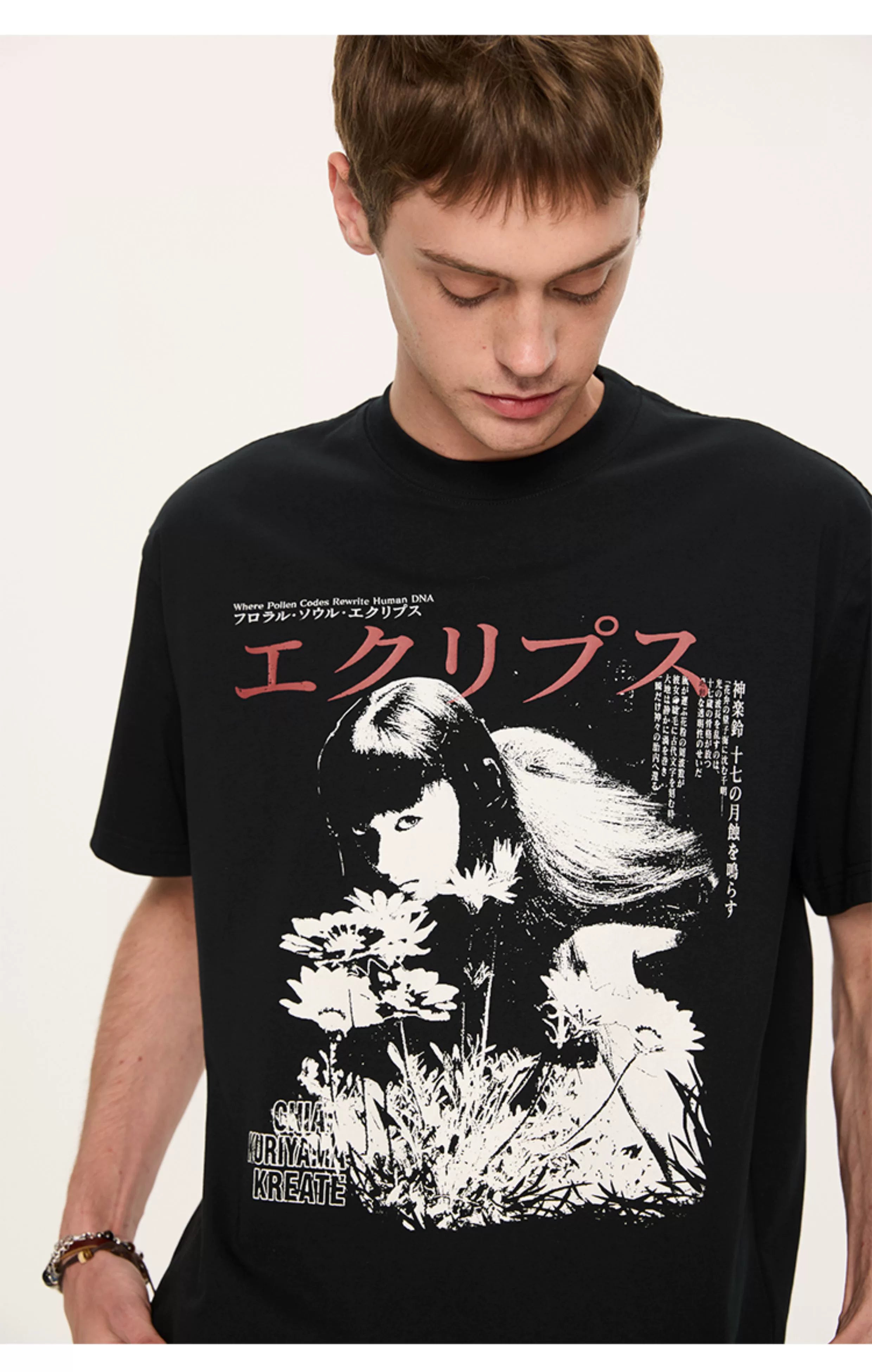 Japanese Graphic Print T-Shirts