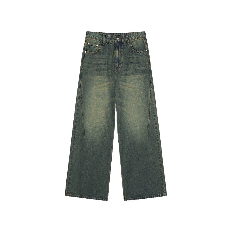Wide-Leg Dark Wash Jeans