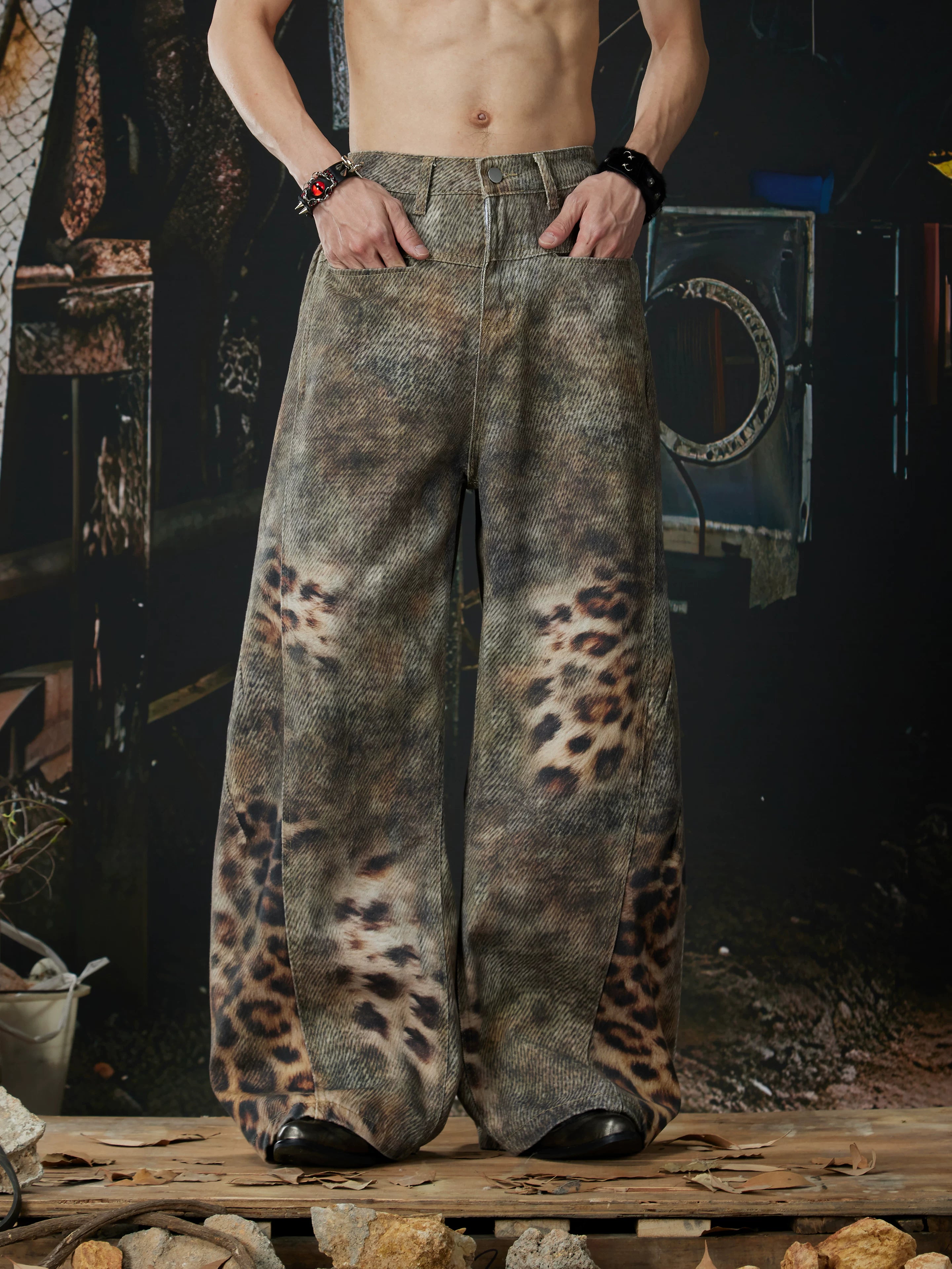 Savage Mirage Leopard Flare Jeans