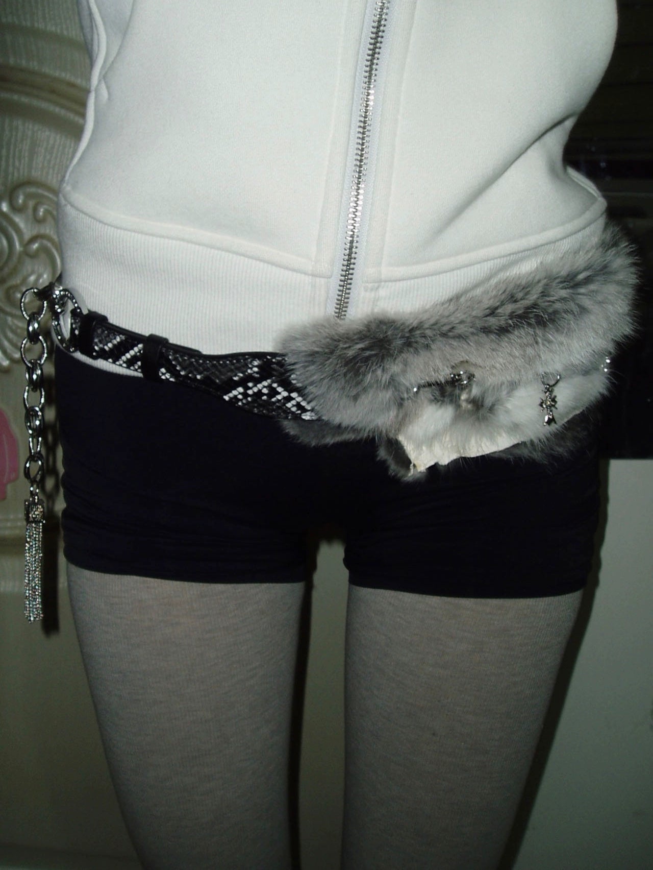 Subculture Rabbit Fur Belt