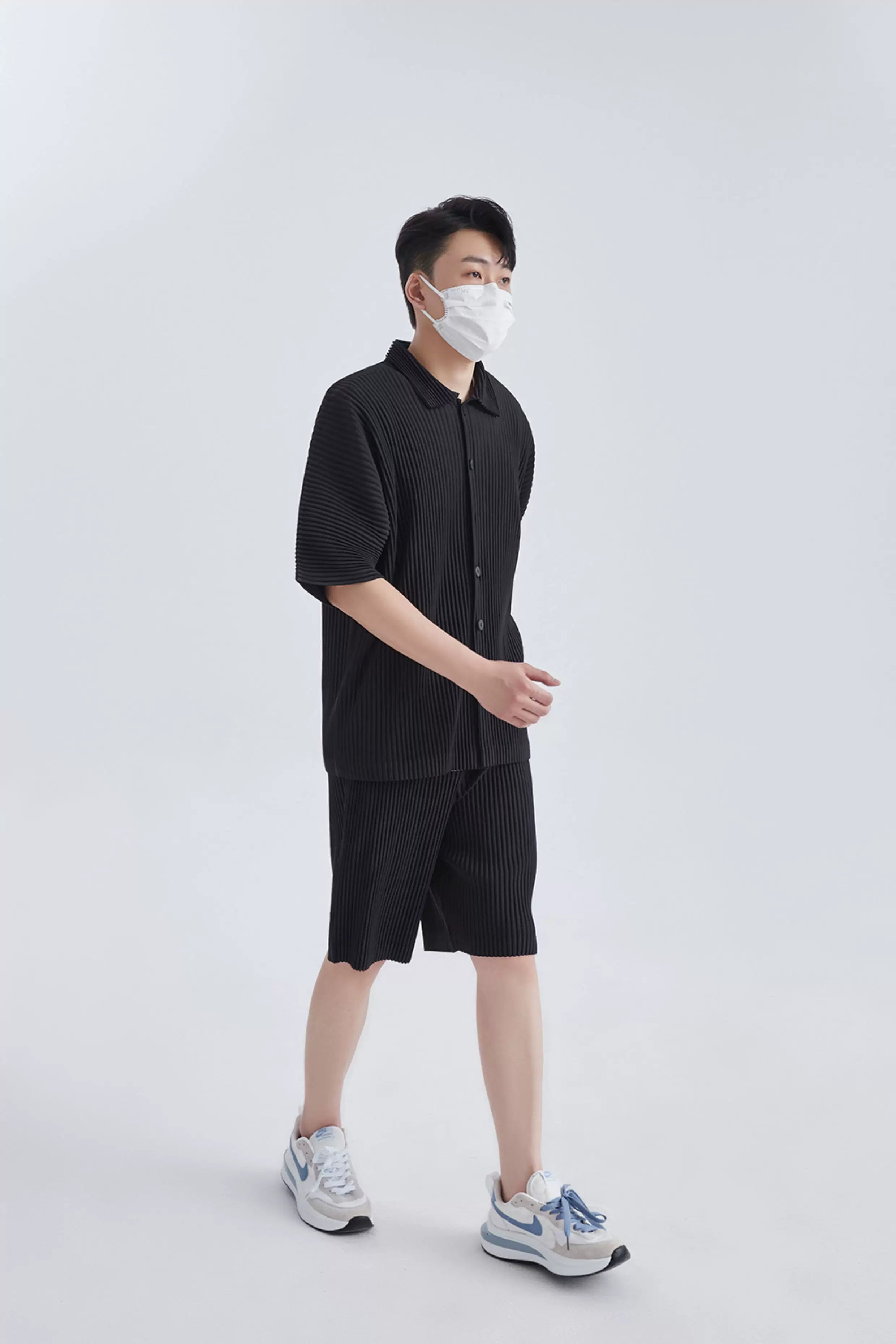 Mistfold Pleated Button Shirt