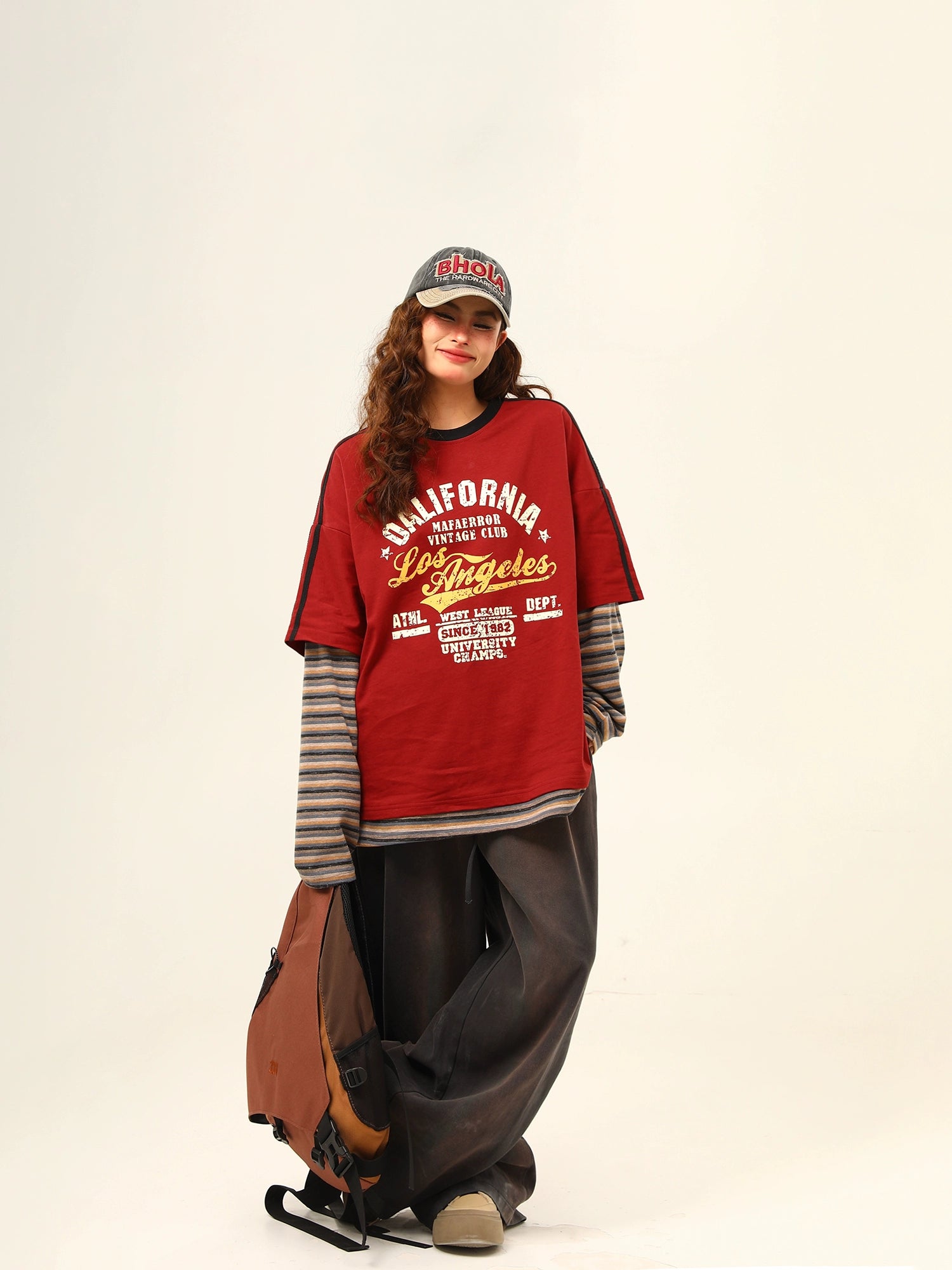 Retro Varsity Layered Street Tee