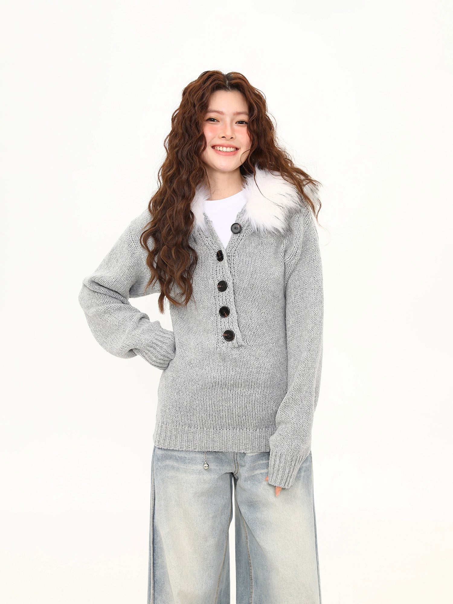 Snowfall Halo Faux Fur Cardigan