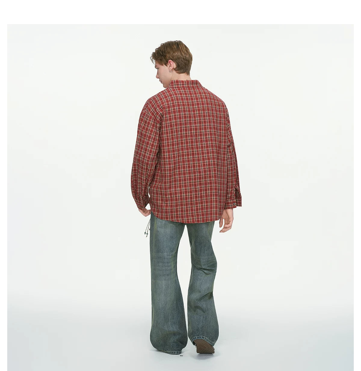 Rust & Coal Oversized Plaid Shirt
