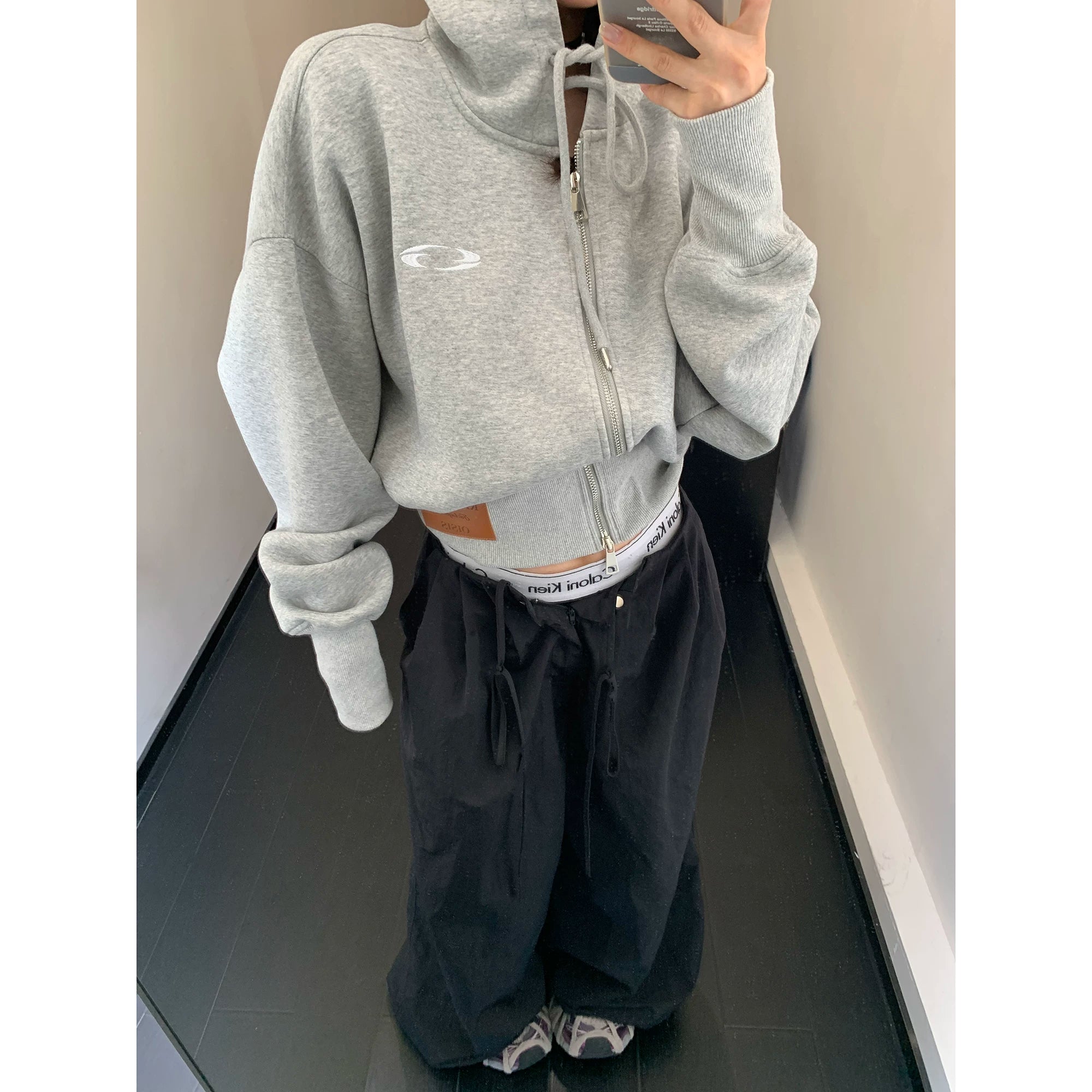 Graphite Orbit Zip Hoodie