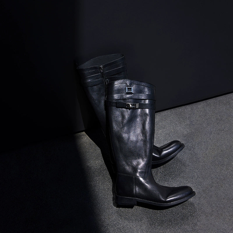 Leather Equestrian Riding Boots