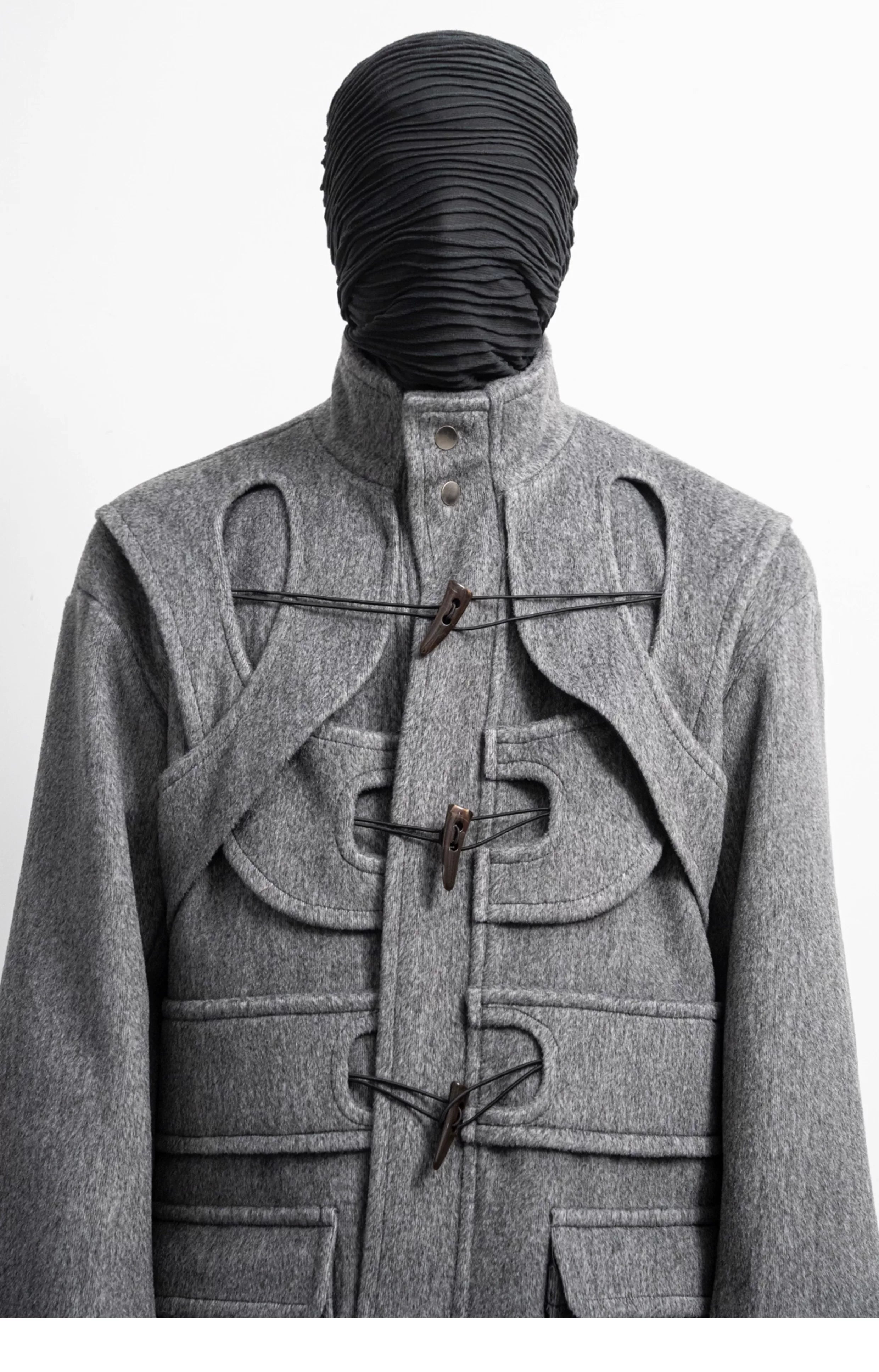 Iron Bastion Harnessed Wool Overcoat