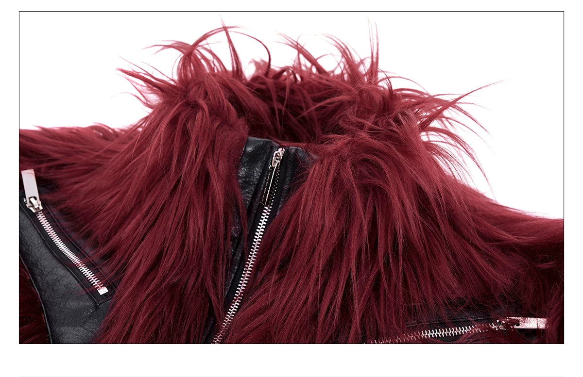 Beast Faux‑Fur Rider Jacket